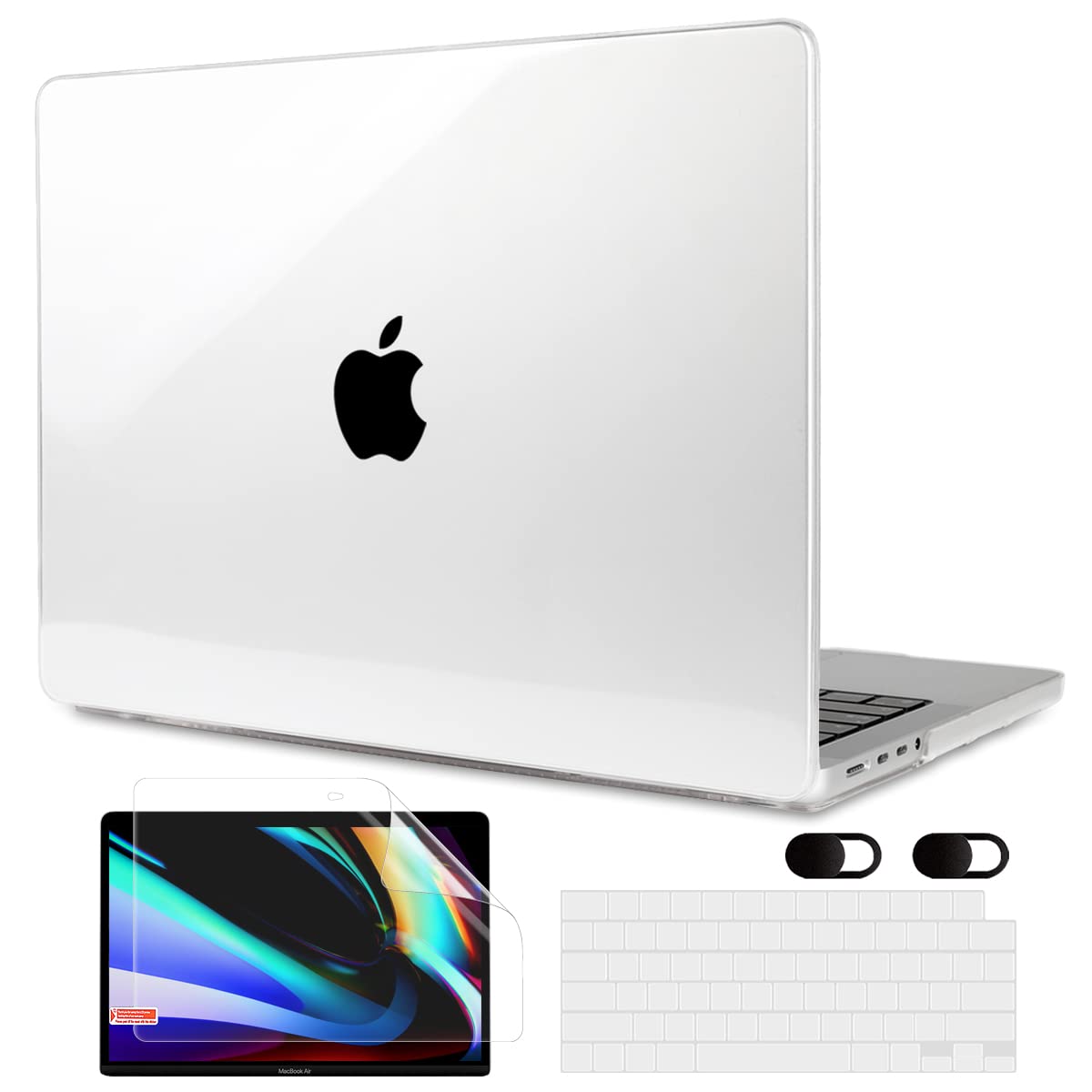 Premium Hard Shell Case for MacBook Pro 14 inch (2021-2023 Models A2779/A2442 M1/M2 Pro/Max) - Crystal Clear Protective Cover with Keyboard Protector & Screen Guard | Perfect for Office, Travel & Home Use