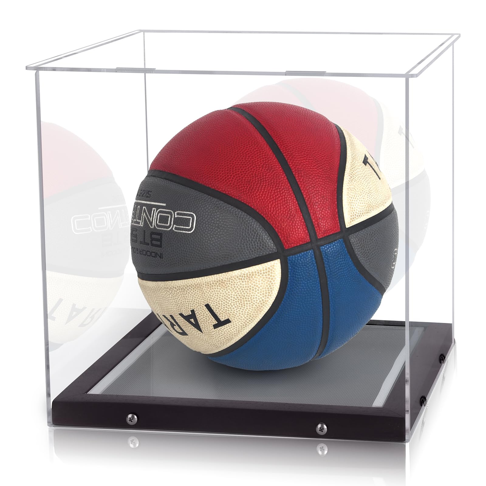 Premium Clear Acrylic Basketball Display Case with LED Lights - UV Protection & Dustproof Display Stand for Autographed Balls & Sports Memorabilia - Perfect for Home Decor, Man Cave, Trophy Room & Collectors Showcase