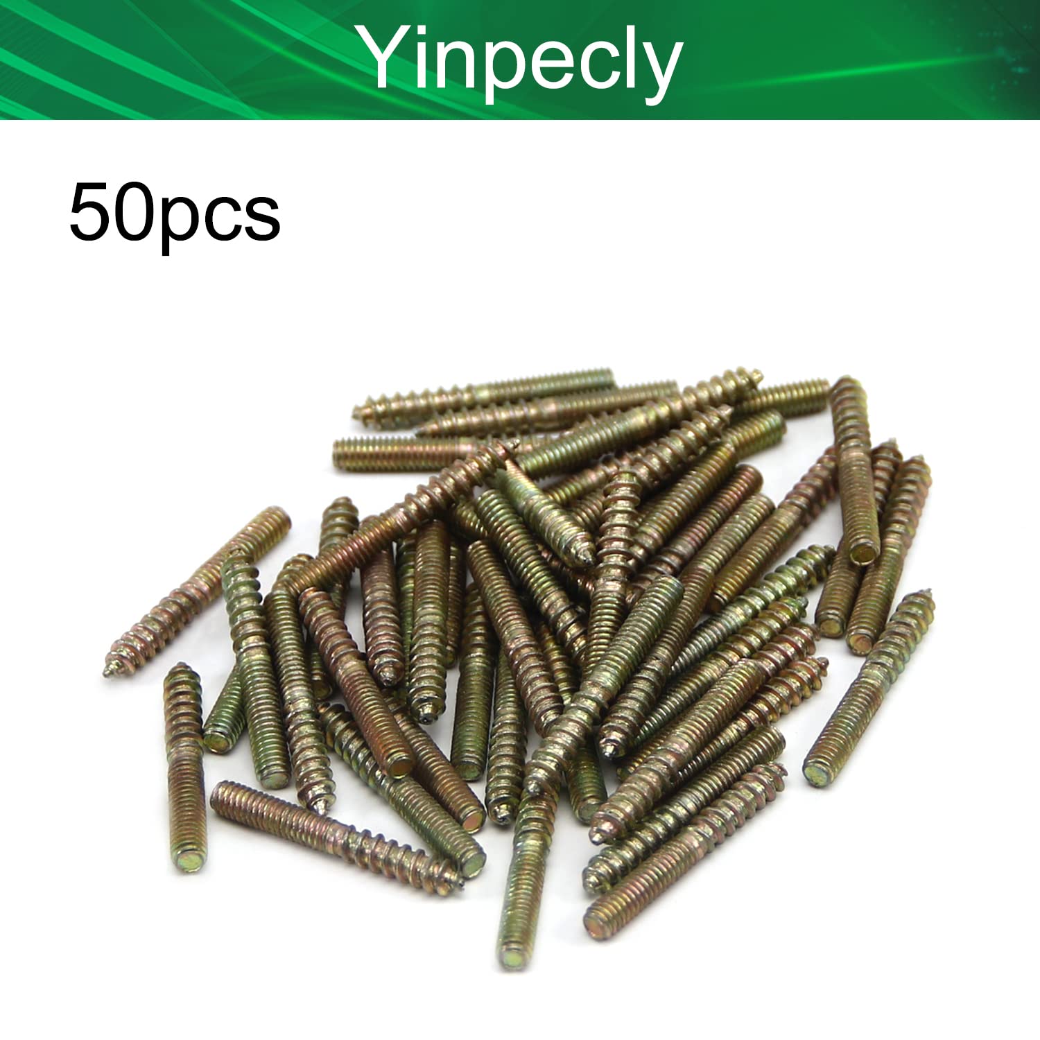 Double Headed Hanger Bolts M4x30mm - Carbon Steel Self-Tapping Screws for Furniture (50PCS) - Perfect for Pet, Outdoor & Home Use