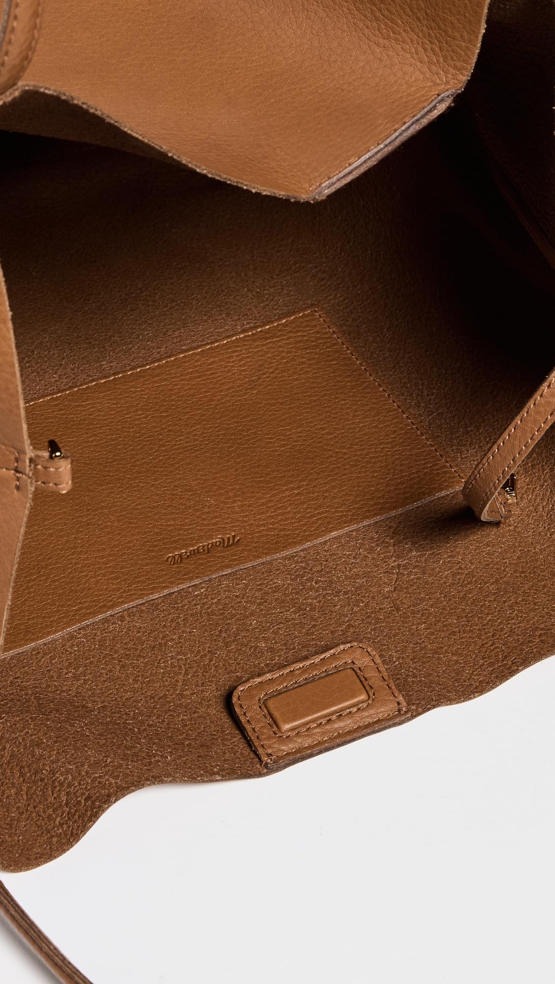 Madewell Women's Soft Grain Leather Large Shopper Tote Bag - Spacious Work Tote for Office, Travel & Everyday Use