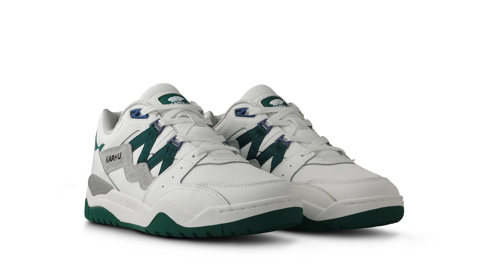 FUSION XT Bright White & Rain Forest - High-Performance Waterproof Sneakers for Hiking, Running & Outdoor Adventures