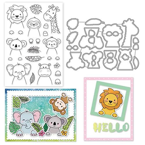 Tropical Animals Clear Stamps and Dies