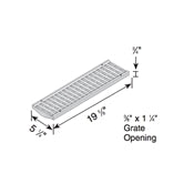 NDS 814 5 x 20 Pro Series Grate - Heavy Duty Stainless Steel Drain Cover for Kitchen, Bathroom & Outdoor Use