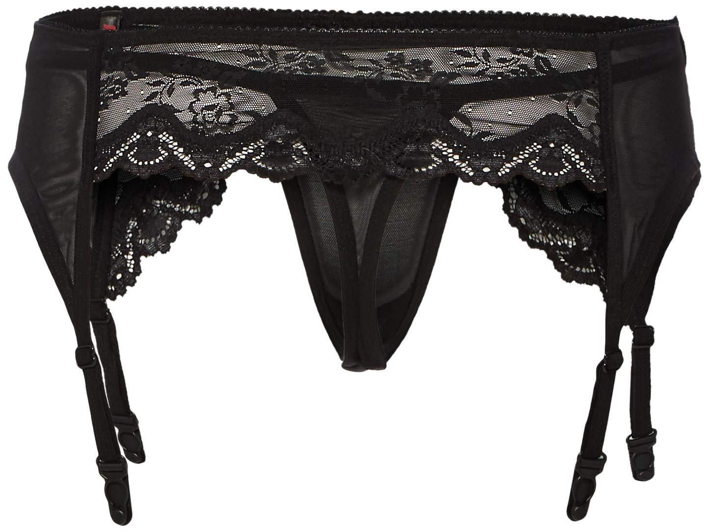 Sexy Black Lace Garter Belt with Adjustable Straps & Charms - Size S/M - Perfect for Bridal Lingerie, Boudoir Photography & Romantic Nights