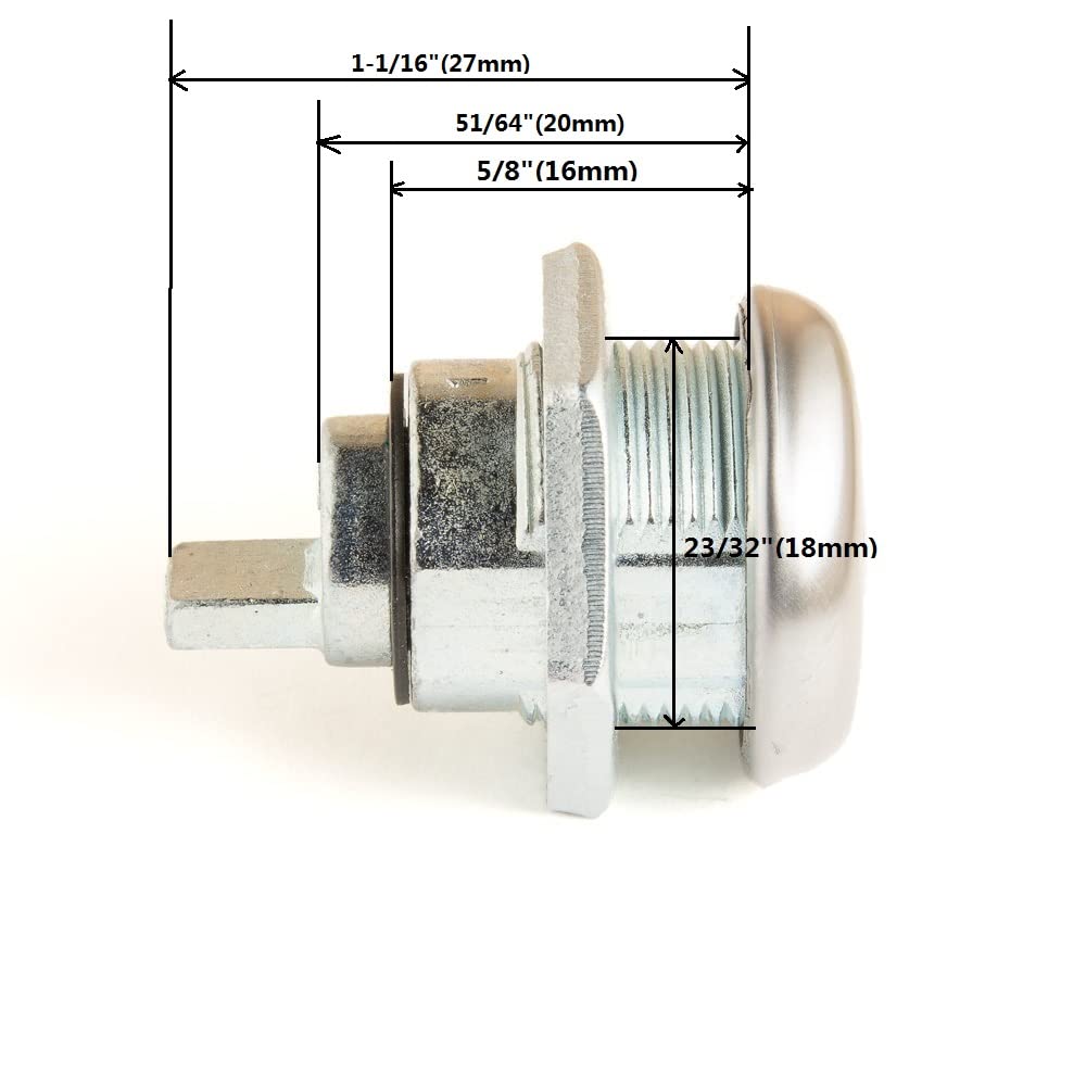 2 Pack Tool Box Locks with Keys - 5/8 Inch Lock Cylinder Replacement for Flush Mounted T Handle Tool Box & Ute - Secure Your Tool Storage for Workshops, Garages & Construction Sites
