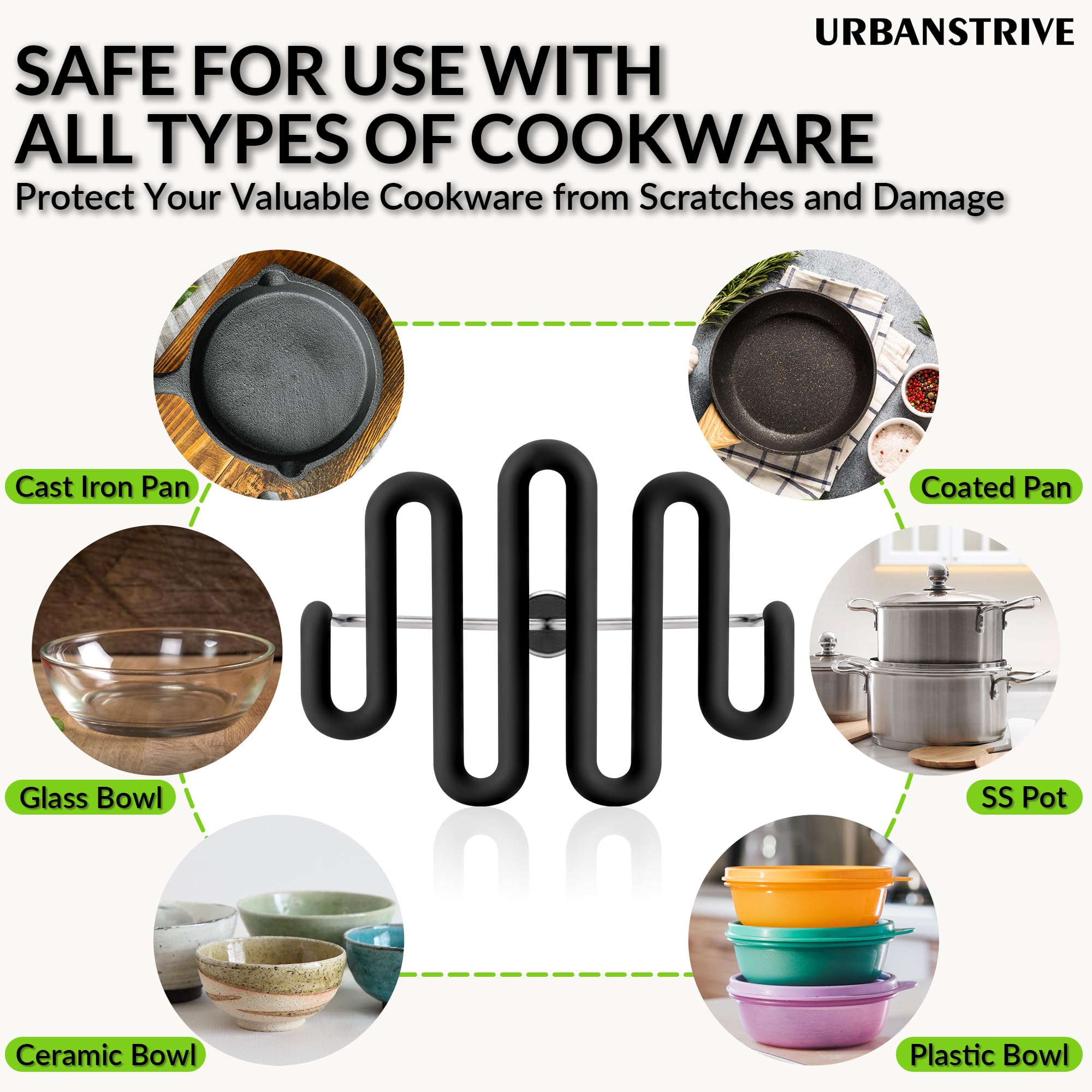 Premium Non-Scratch Silicone Potato Masher with Stainless Steel Core - Safe for Non-Stick Cookware - Perfect for Mashing Potatoes, Vegetables & Baby Food - Ideal for Home Kitchens & Professional Use