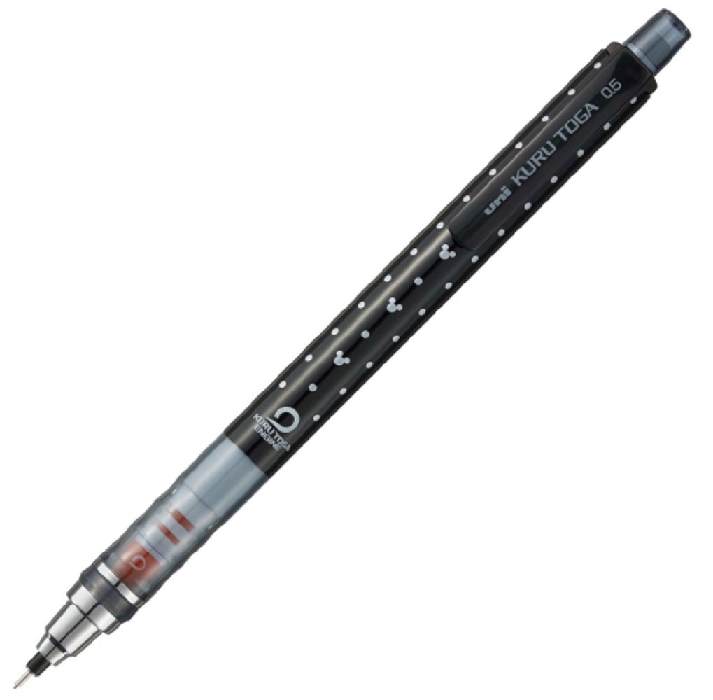 Uni Kurutoga 0.5mm Mechanical Pencil - Disney Limited Edition Black - Perfect for Writing, Drawing & Collecting