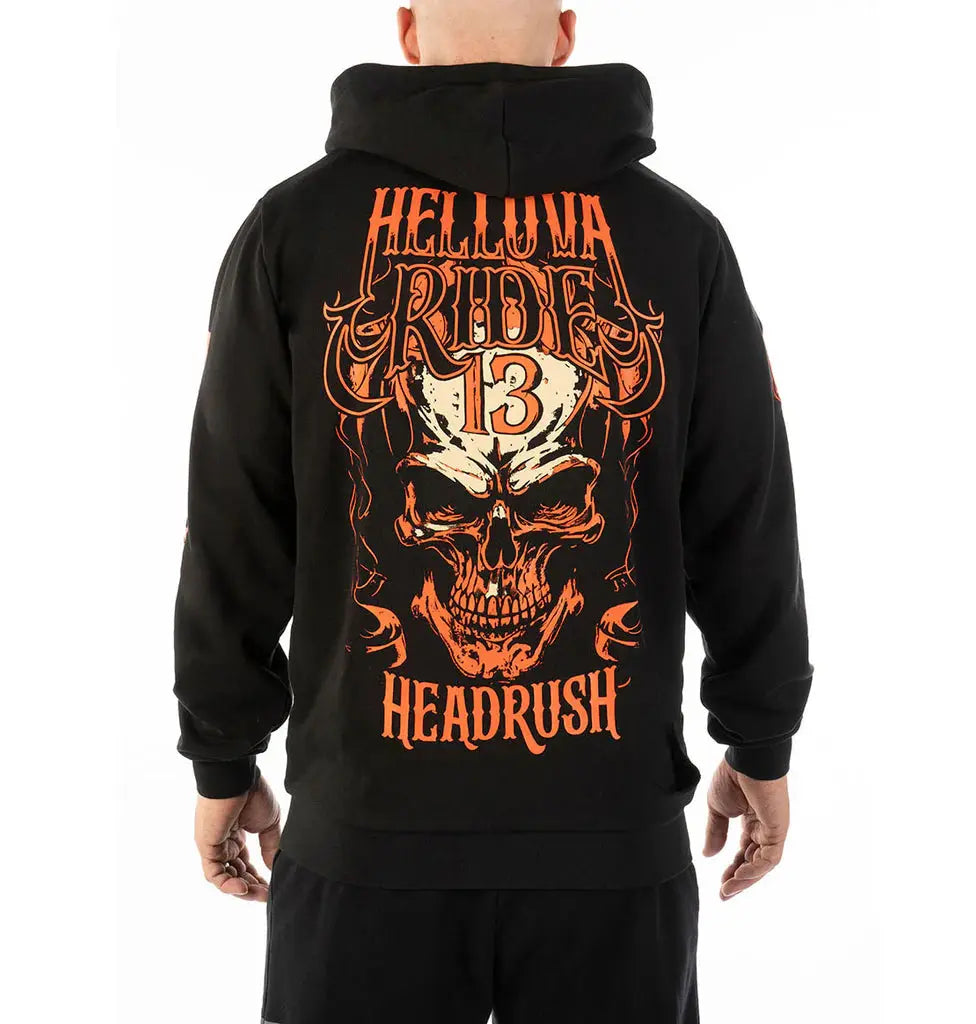 Death Ride Zip Up Hoodie for Men & Women | Premium Streetwear Pullover with Front Pocket | Perfect for Skateboarding, Motorcycle Riding & Urban Fashion