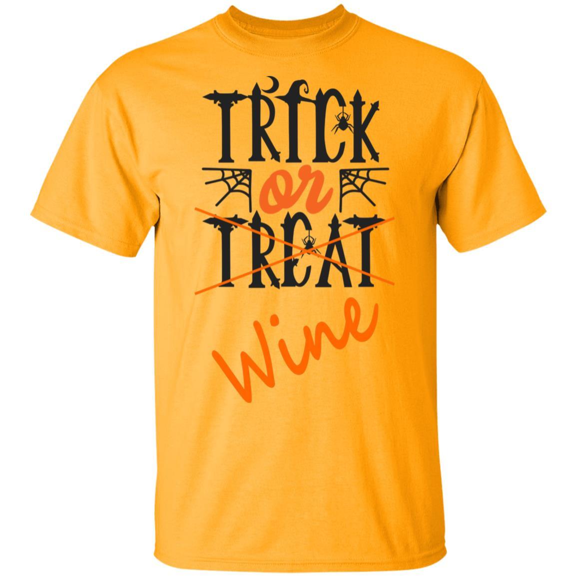 Trick Or Wine Halloween T-Shirt - Ultra Soft Cotton Tee for Women - Funny Wine Lover Gift - Perfect for Halloween Parties & Wine Tasting Events