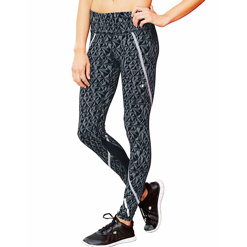Champion Women's Printed Tights - 3D Pyramid Design for Running & Yoga