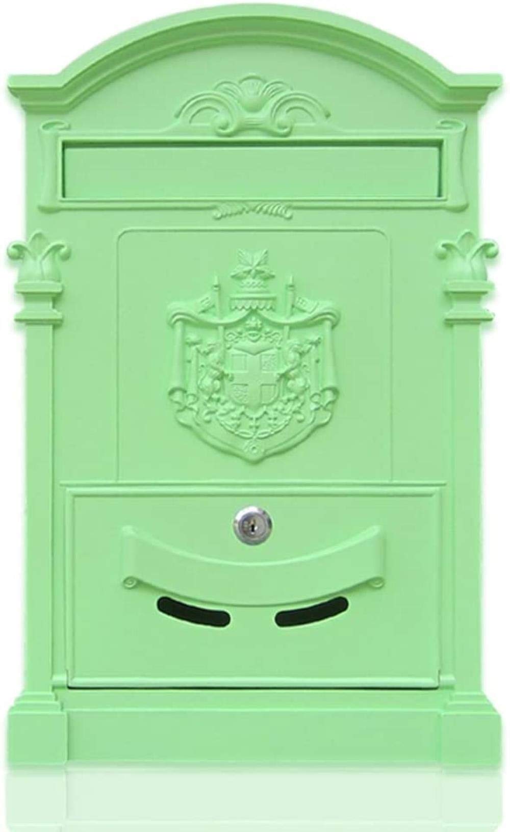 Waterproof Outdoor Wall Mounted Mailbox - Large Retro European Style Post Box for Newspapers, Magazines & Letters (Color: C) - Perfect for Home, Garden, Apartment & Office Use