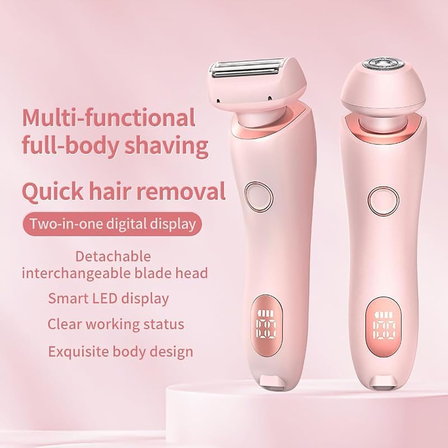 Viovex Razor 2025 - 2 in 1 Electric Shaver for Women with Silk Glide Technology, Smooth Shaving for Legs, Arms, Underarms & Bikini Area - Perfect for Travel & Daily Grooming (Blue)