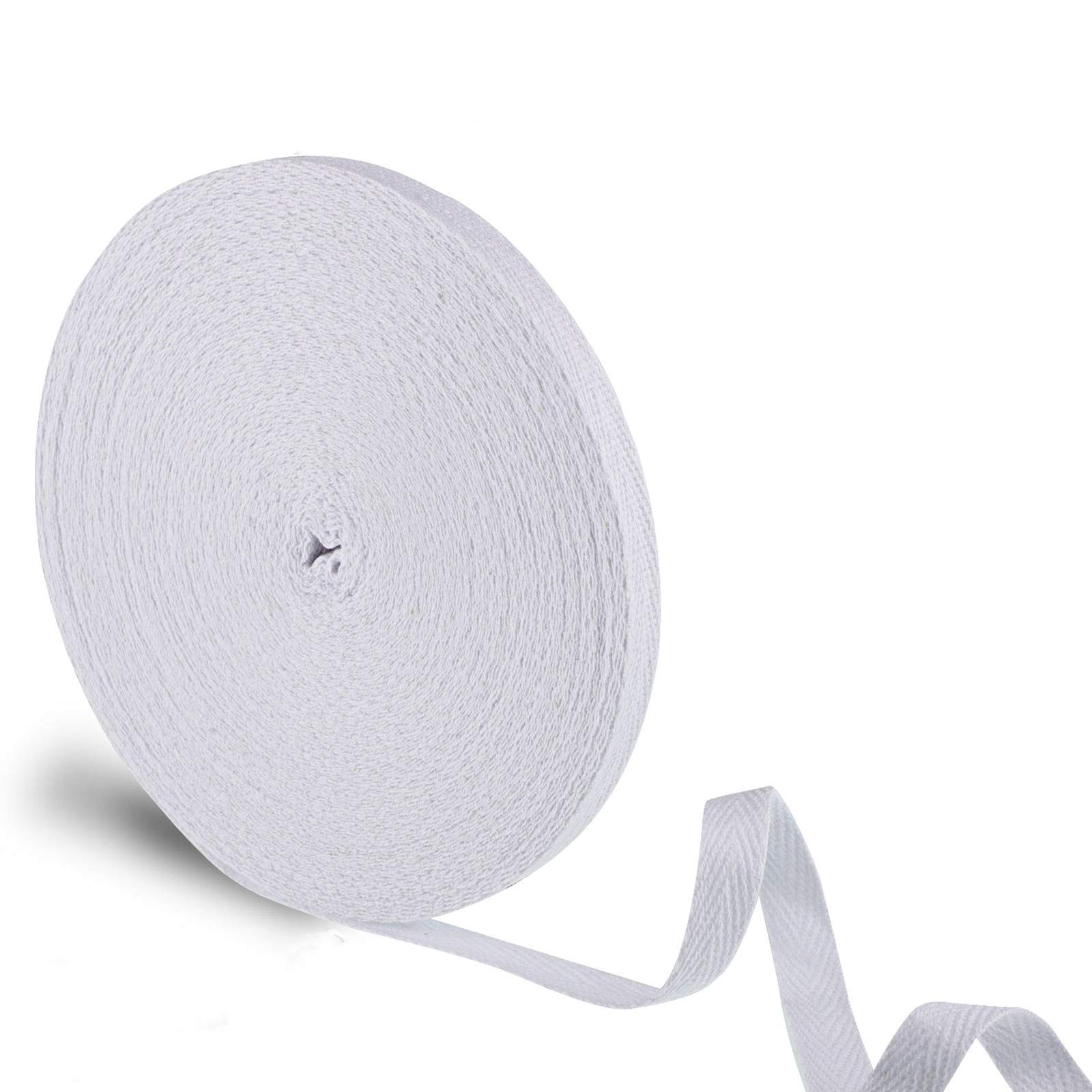 Soft Natural Twill Tape Ribbon - 100% Cotton Herringbone Webbing for DIY Sewing & Crafting | Perfect for Scrapbooking, Gift Wrapping & Fabric Projects