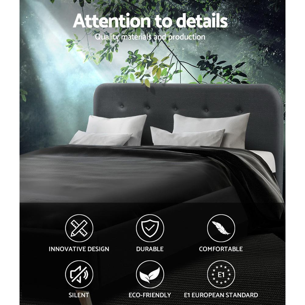 Tarcoola Medium Firm Bonnell Spring Mattress - Charcoal & Gray Double Package for Bedroom Comfort & Support | Perfect for Guest Rooms, Dorms & Apartments