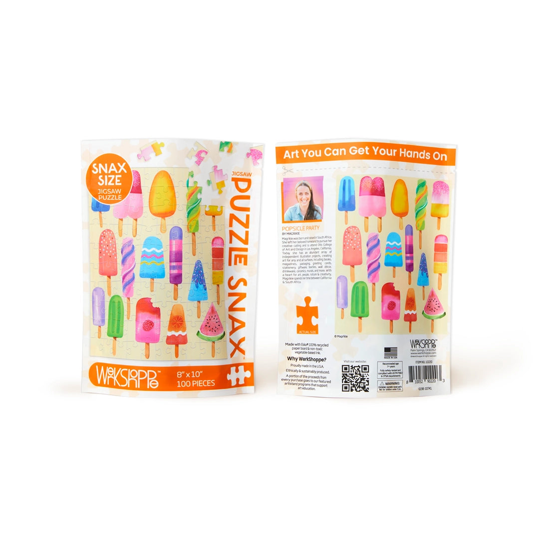 Popsicle Party 100 Piece Puzzle Snax - Fun Ice Cream Themed Jigsaw Puzzle for Kids & Adults - Perfect for Family Game Nights & Birthday Party Activities