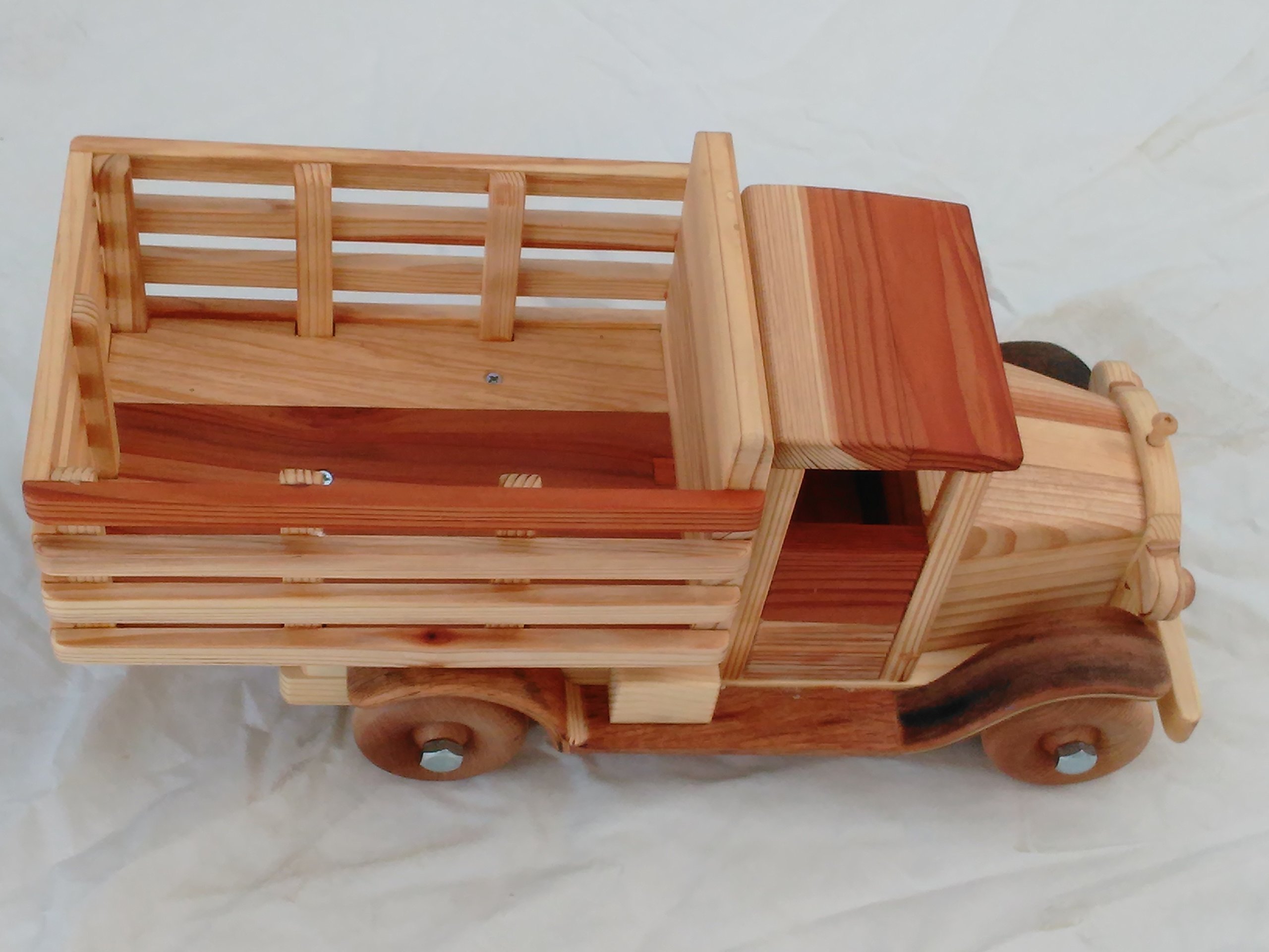 Wooden Early Learning Toy Stake Bed Truck for Kids - Educational Construction Vehicle Playset for Toddlers & Preschoolers - Perfect for Imaginative Play, Construction Themed Parties & STEM Learning Activities