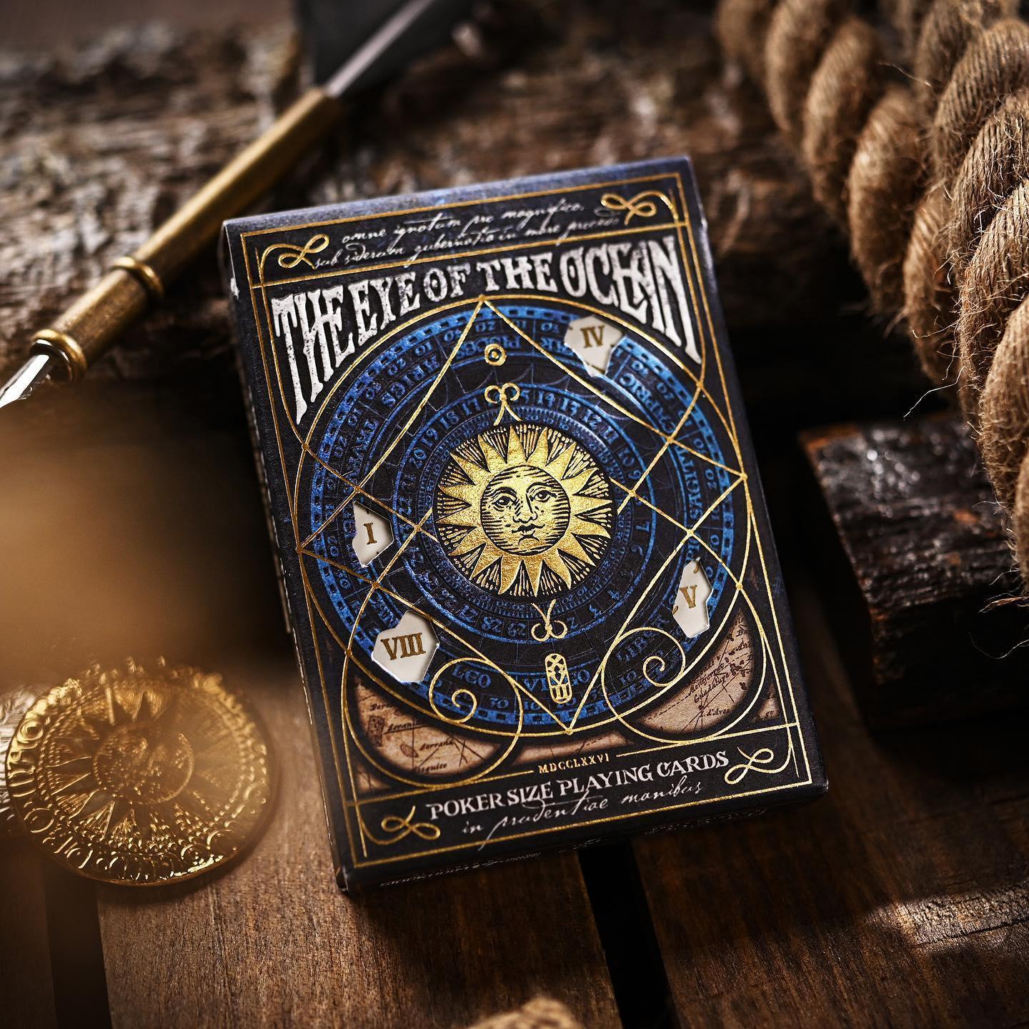 Eye of the Ocean Playing Cards - Premium Waterproof Poker Deck for Travel & Beach Games | Solis Brand