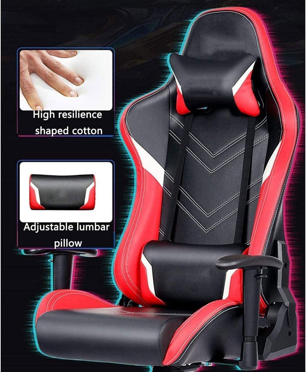 Premium Ergonomic Gaming & Office Chair with Adjustable Headrest & Lumbar Support - 360° Swivel Reclining Racing Chair for Adults, Men & Women - Perfect for Home Office, Gaming Setup & Workstation (Blue)
