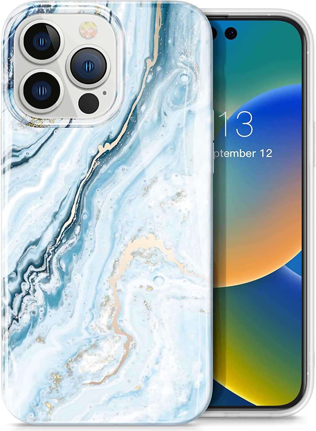 iPhone 14 Pro Case - Military Grade Shockproof Protective Cover with Marble Design | Drop Tested for Ultimate Protection | Perfect for Outdoor Activities & Daily Use