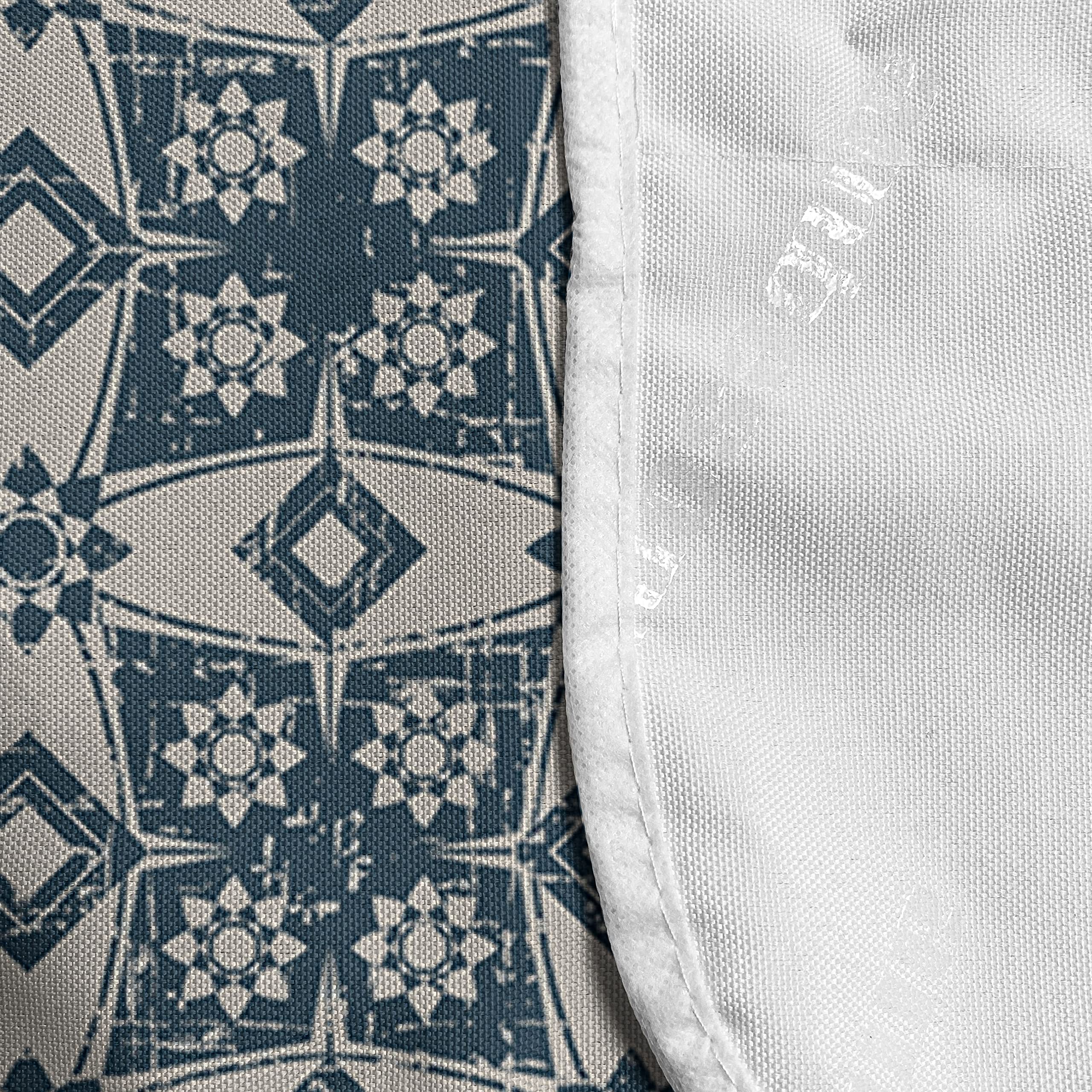 Ambesonne Vintage Microwave Cover - Waterproof Kitchen Organizer with Pockets, Star & Diamond Geometric Design, 36x12 Inches, Dark Teal Eggshell - Perfect for Protecting Appliances & Adding Vintage Charm to Your Kitchen