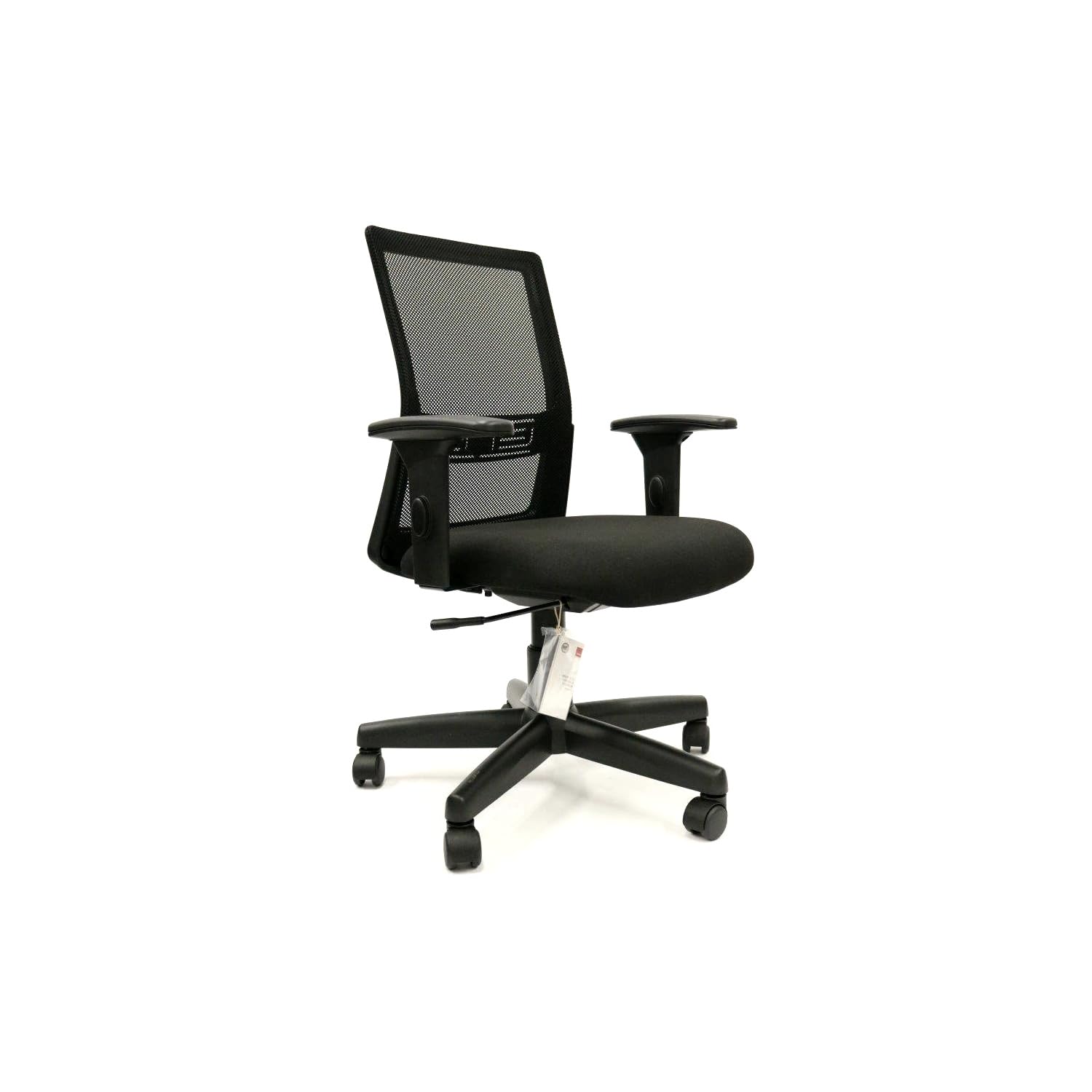 MOOV Light Ergonomic Office Chair - High-Back Mesh Computer Desk Chair with Adjustable Lumbar Support, Height & Arms - Breathable Fabric for Home & Office Workspaces - Black