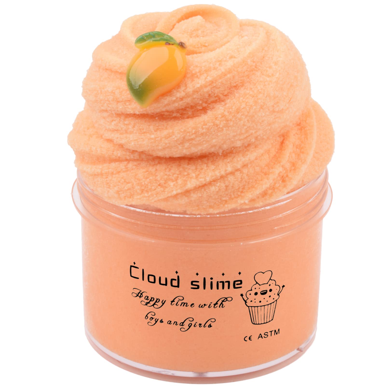 Orange Mango Cloud Slime 7oz - Premium Scented Stress Relief Toy for Kids | Fun Sensory Play, Christmas Gift for Boys & Girls | Great for Anxiety Relief, Party Favors & Creative Playtime