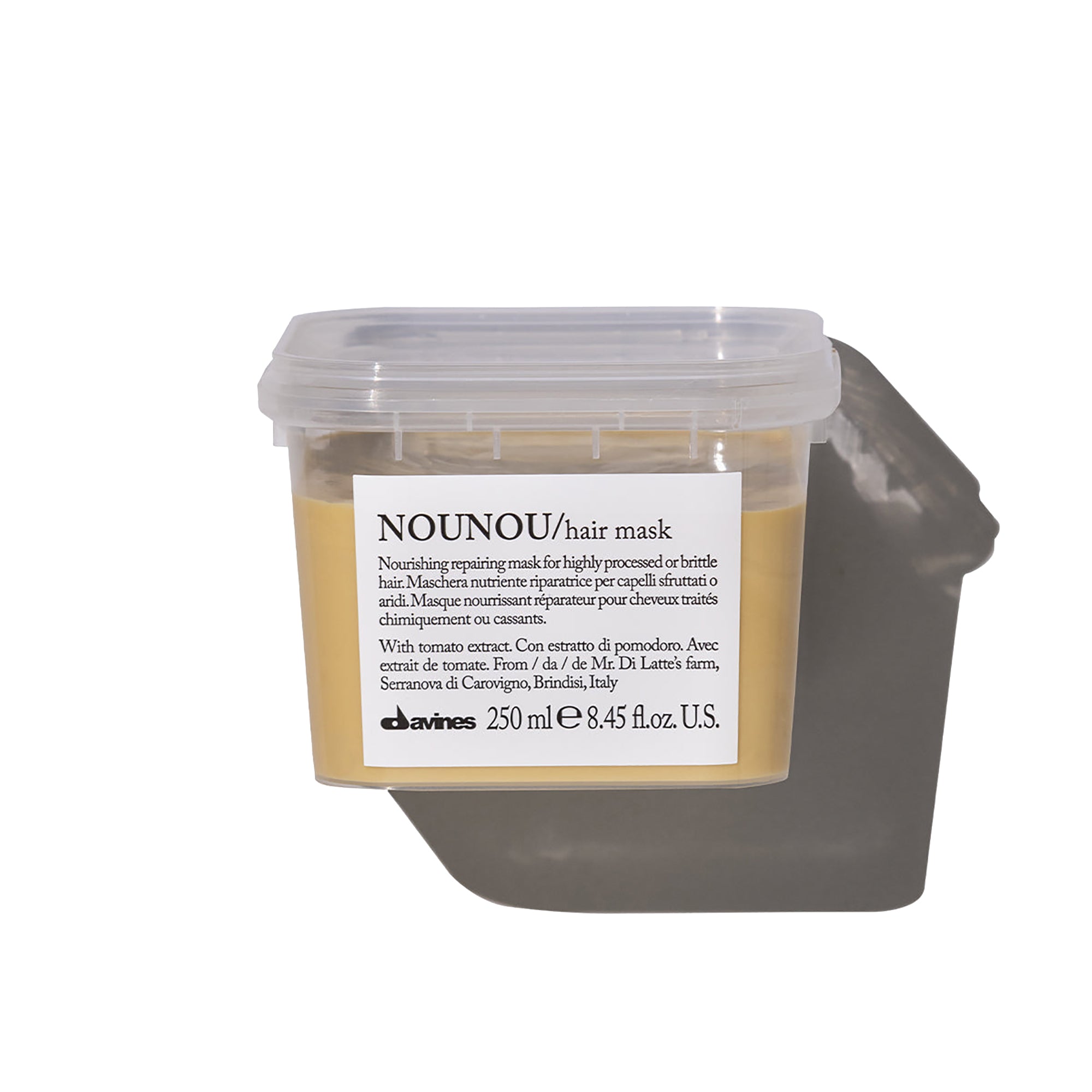 Davines Nounou Hair Mask - Deep Conditioning Treatment for Dry & Damaged Hair - Salon Quality Hair Care for Repair & Hydration - Perfect for Post-Color & Heat Styling Recovery