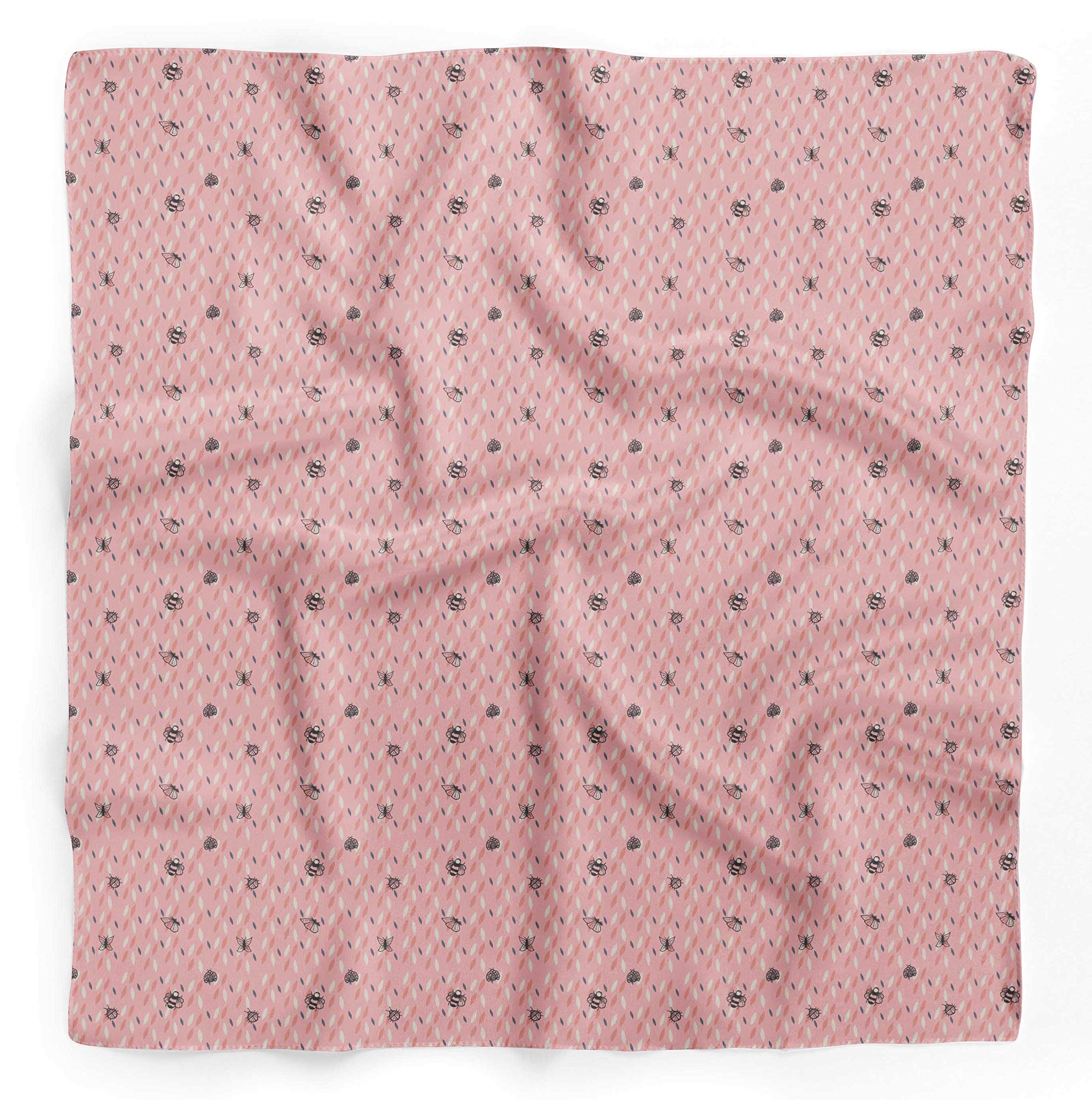 Bimba Printed Pure Silk Scarf - Women's Fashion Hair Neck Head Bandana Wrap - Elegant & Lightweight for Daily Wear, Office, Travel & Special Occasions