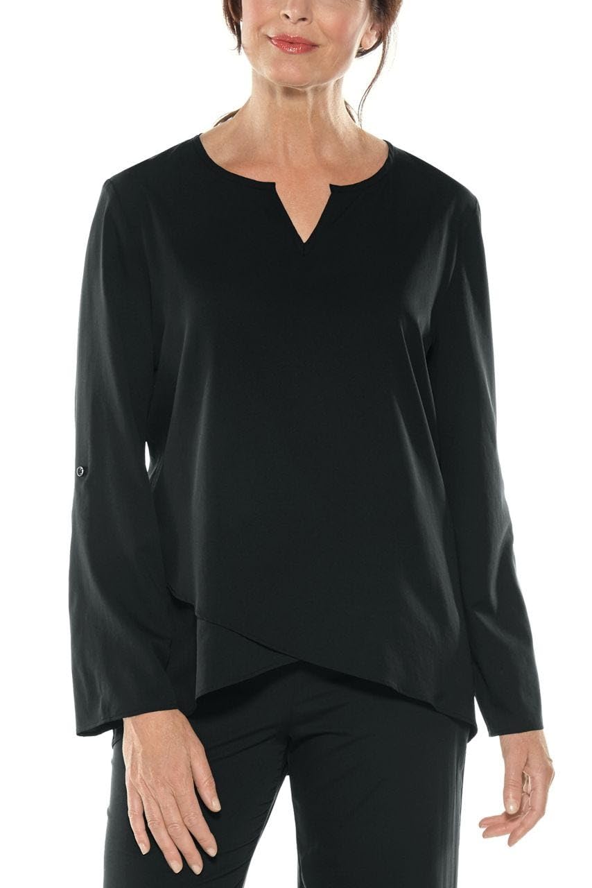 Coolibar UPF 50+ Women's Sun Protective Tunic Top - Lightweight Long Sleeve Beach Cover Up for Swimming, Travel & Outdoor Activities