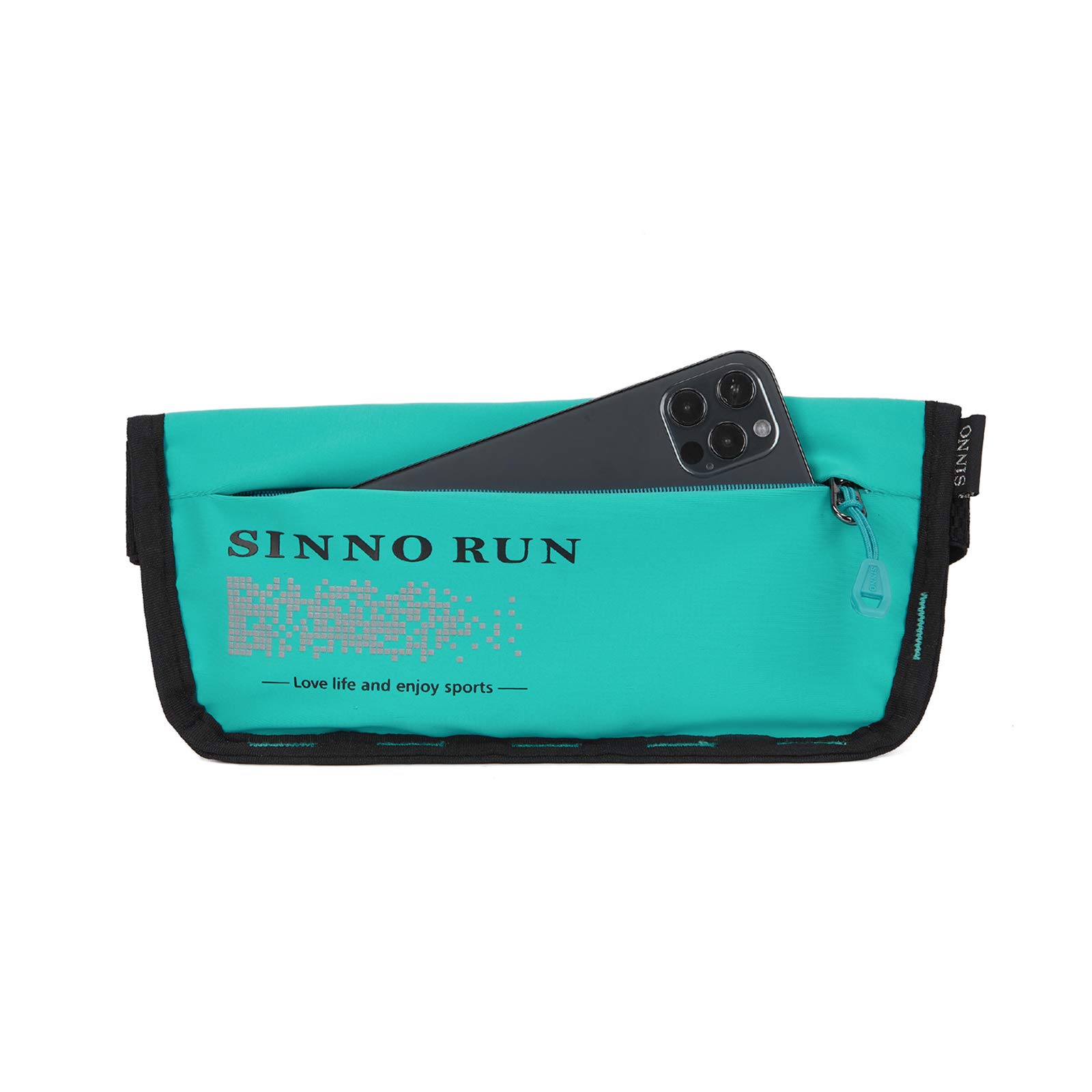 **SINNO Adjustable Fanny Pack for Women & Men - No-Bounce Running Belt, Gym Waist Bag for Workout, Hiking, Travel - Fits iPhone & Cell Phone Holder, Money Pouch (Dark Cyan) - Perfect for Outdoor Activities, Fitness & Daily Use**
