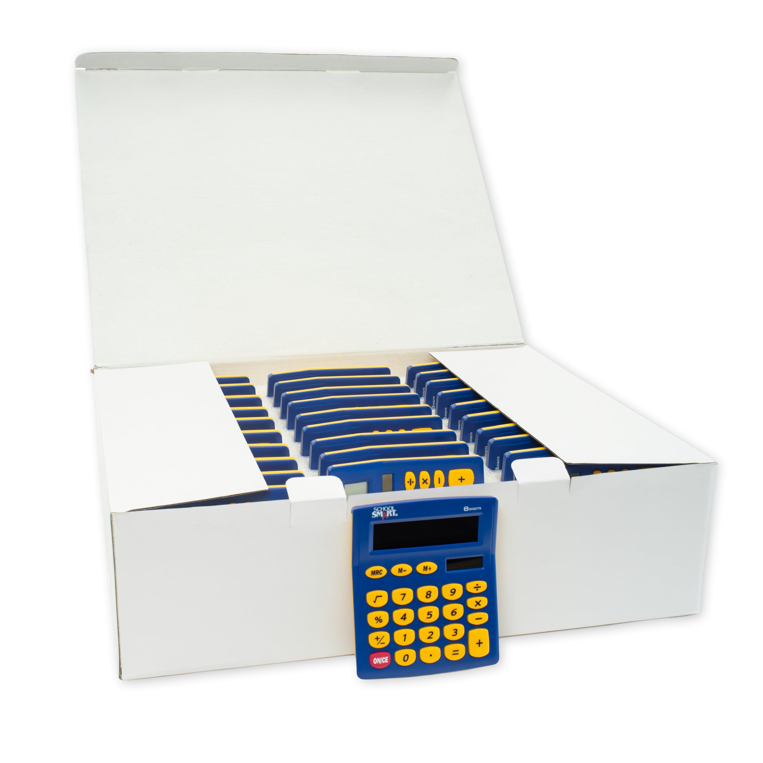School Smart Primary Calculator - 4 x 5.5 Inch Basic Math Calculator for Kids - Pack of 30 - Perfect for Classroom, Homeschool & Elementary School Learning