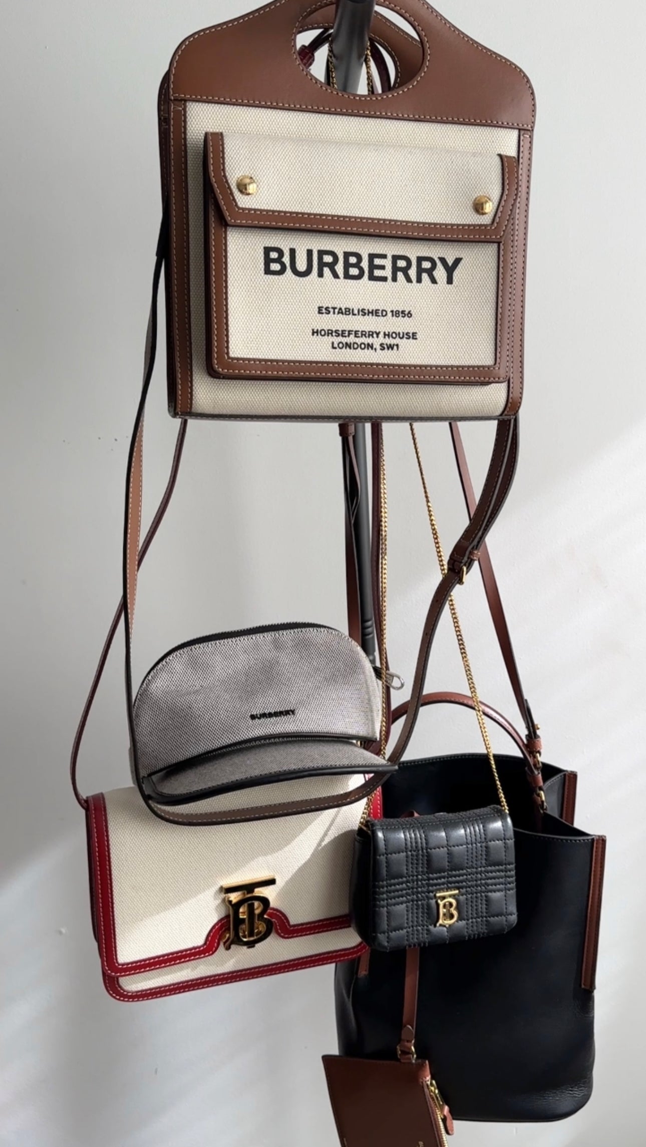 Burberry Micro Lola TB Black Leather Quilted Crossbody Bag for Women | Luxury Designer Handbag for Everyday Use, Work & Evening Out