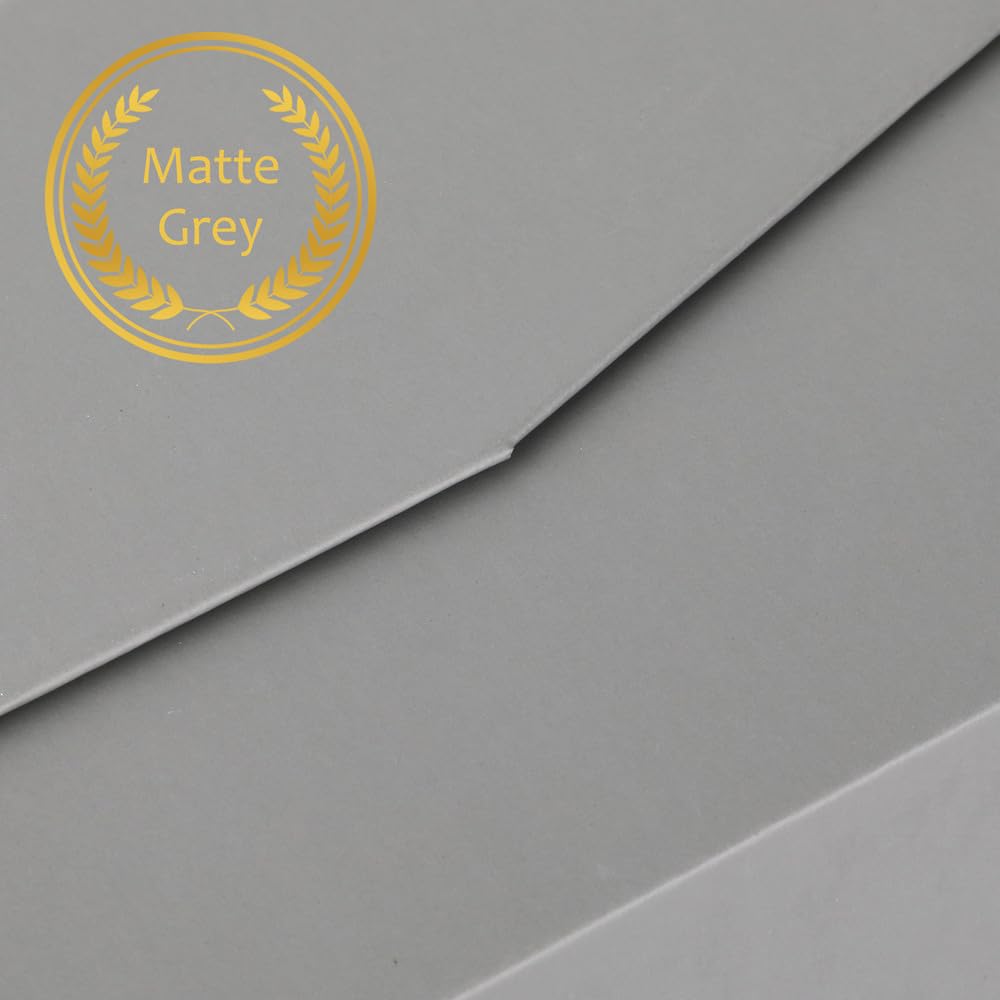 5 Pack Large Grey Gift Boxes with Lids 13x9x4 Inches - Premium Magnetic Closure Clothing Gift Boxes for Presents, Hard Collapsible Bulk Packaging Boxes (Matte Grey Silver) - Perfect for Wedding Gifts, Birthday Presents, Holiday Packaging & Retail Display
