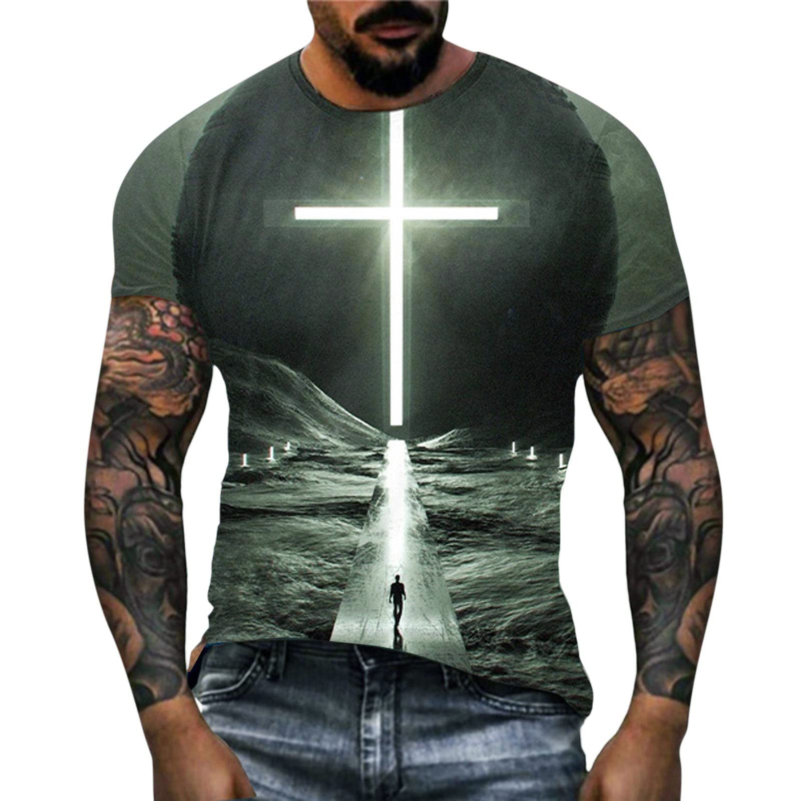 GBSELL Men's Short Sleeve 3D Printed Casual Shirts - Fashion Street Style Jersey Golf Shirt for Summer, Outdoor Activities & Everyday Wear