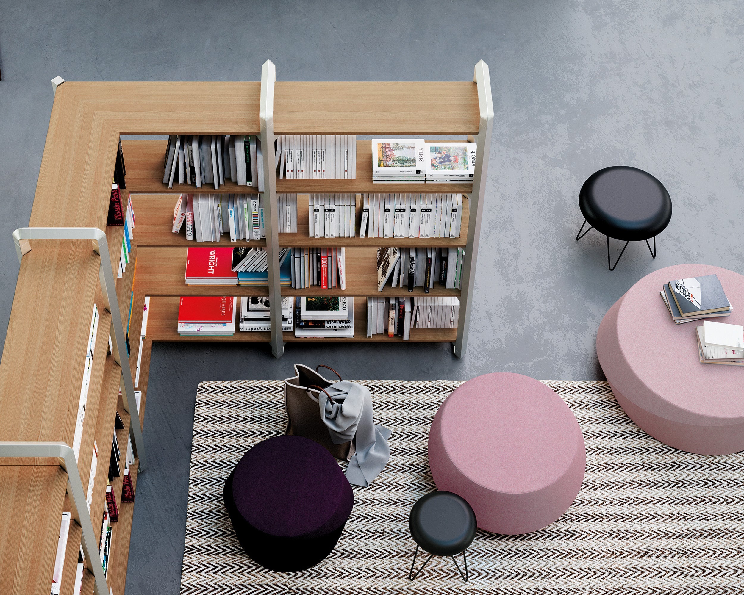 Giro Pouf by Casamania - Modern Round Ottoman Stool for Living Room, Bedroom & Office - Versatile Footrest, Extra Seating & Home Decor Accent