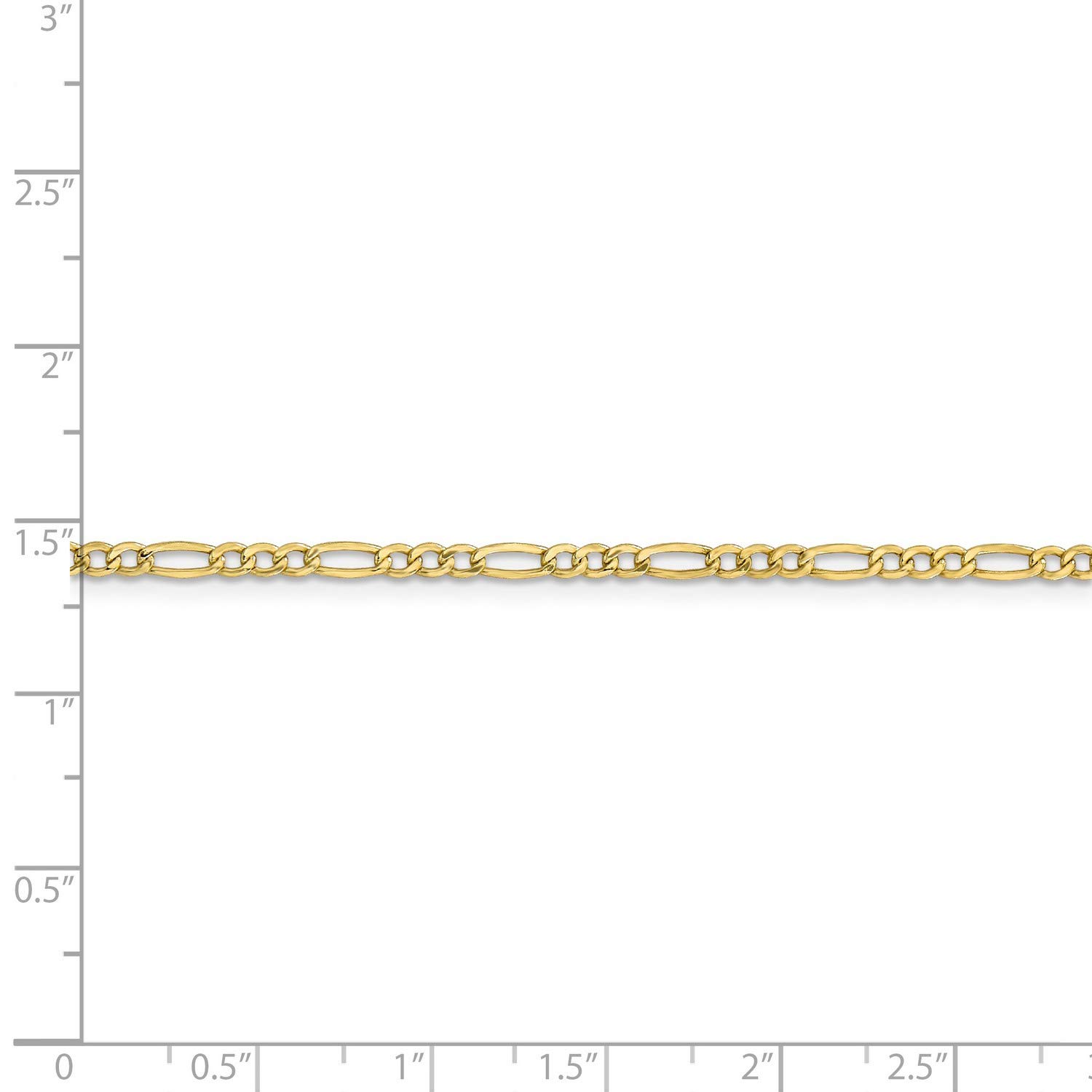 10K Yellow Gold Lightweight Figaro Chain Necklace or Bracelet for Men & Women - Elegant Layering Jewelry for Everyday Wear, Gifts & Special Occasions