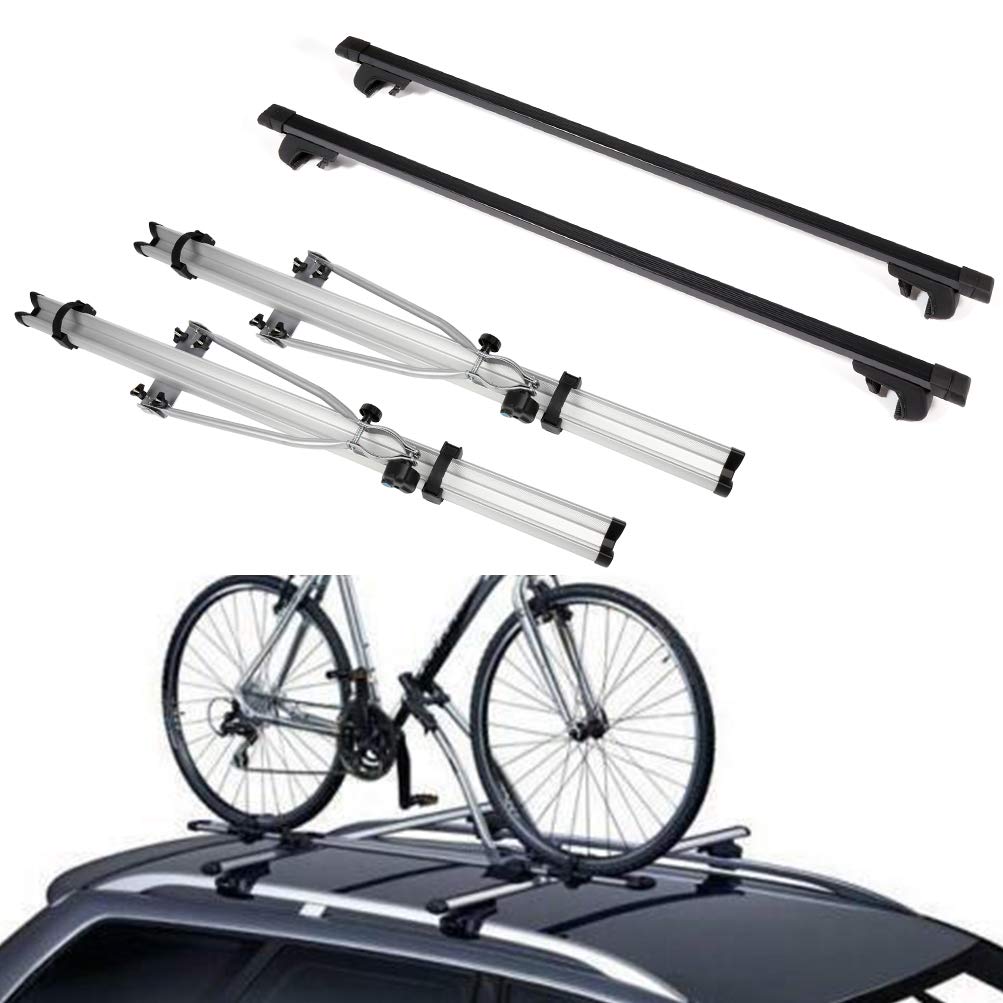 SCITOO Universal Roof Rack Cross Bars - Heavy Duty Aluminum Alloy Cargo Carrier System for Jeep Grand Cherokee (1999-2004) & Patriot (2007-2011) - Perfect for Bikes, Kayaks, Skis, and Outdoor Gear Storage