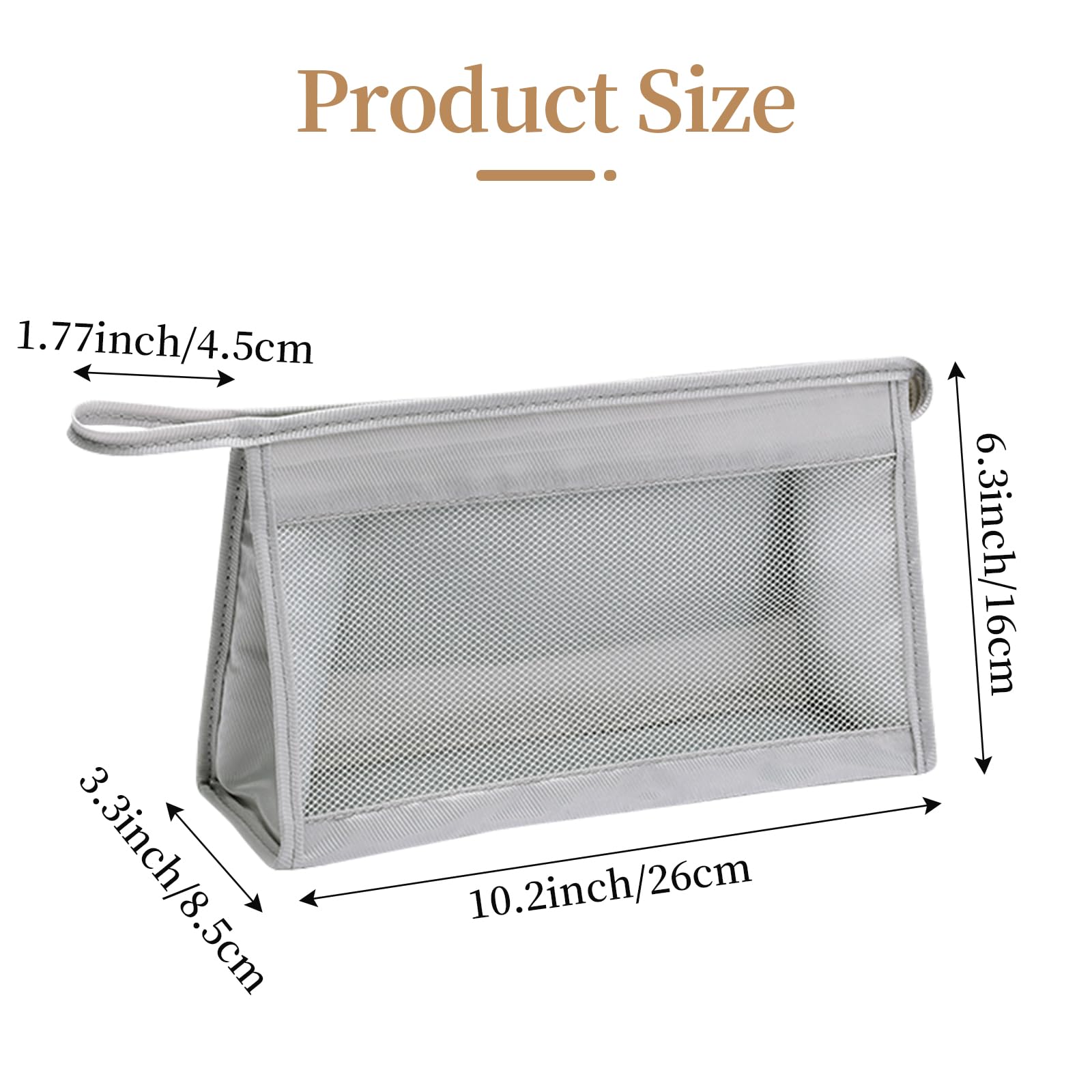 Waterproof Travel Toiletry Bag for Women & Men - Portable Cosmetic Makeup Organizer Pouch with Multiple Compartments for Toiletries, Brushes & Travel Essentials (Grey) - Perfect for Airplane Carry-on, Weekend Getaways & Gym Use