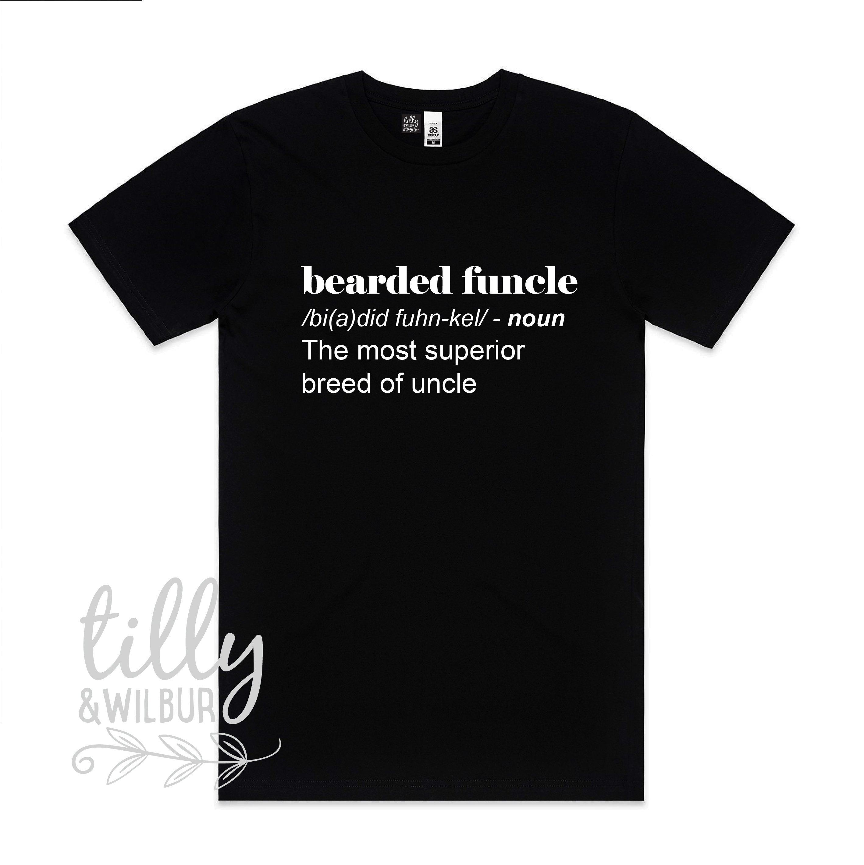 Bearded Uncle Funny Graphic T-Shirt for Men - Cool Casual Tee for Family Gatherings & Outings
