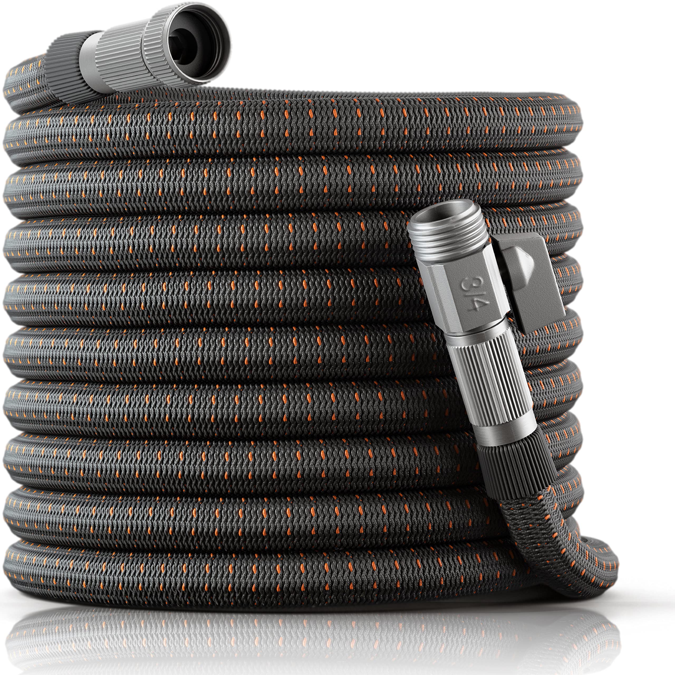 Expandable Garden Hose 100FT - Heavy Duty with Double Latex Core & Nickel Fittings - Perfect for Watering & Cleaning