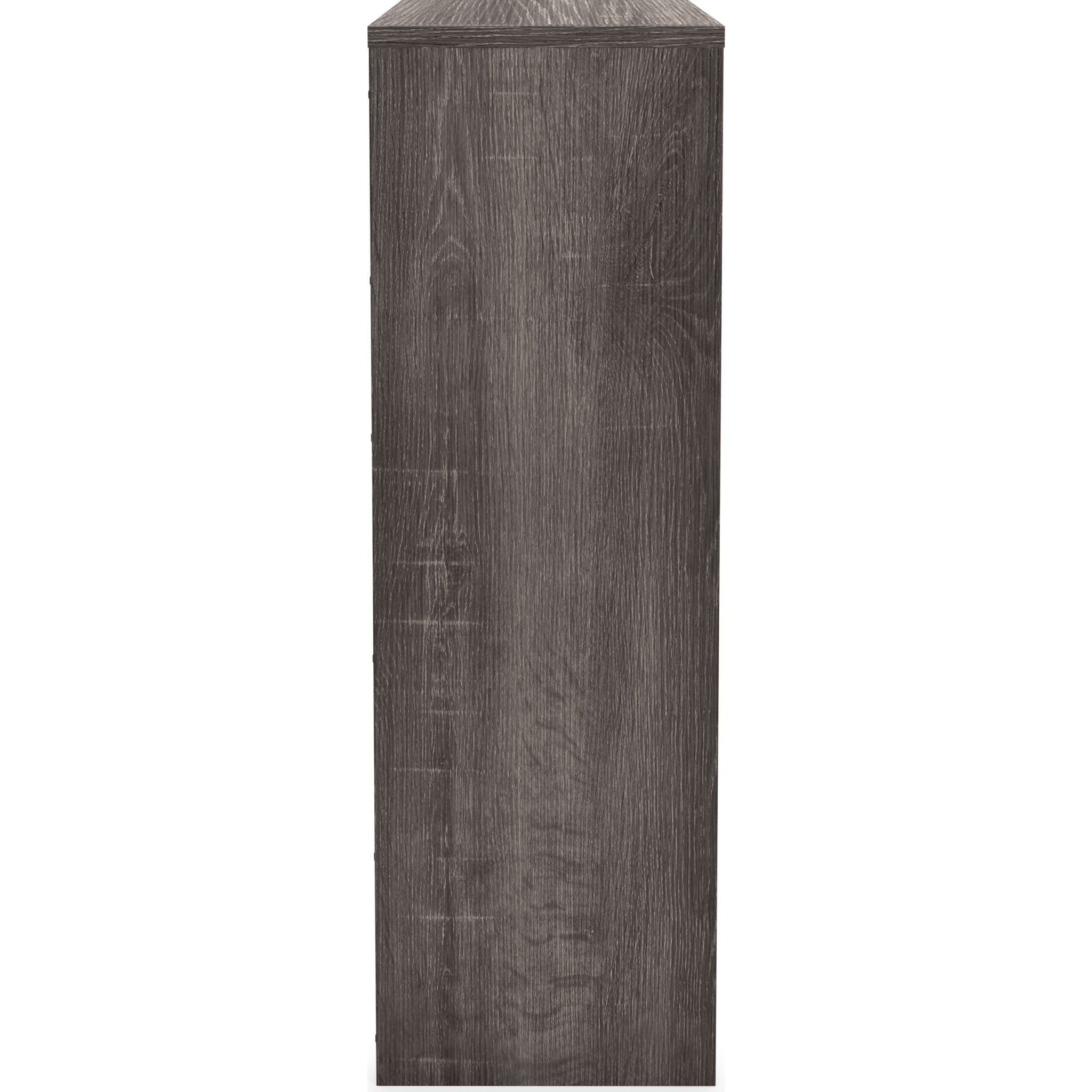 Arlenbry Medium Bookcase - 5-Shelf Storage Organizer, Modern Gray Bookshelf for Home & Office - Perfect for Living Room, Bedroom, or Study Room Organization