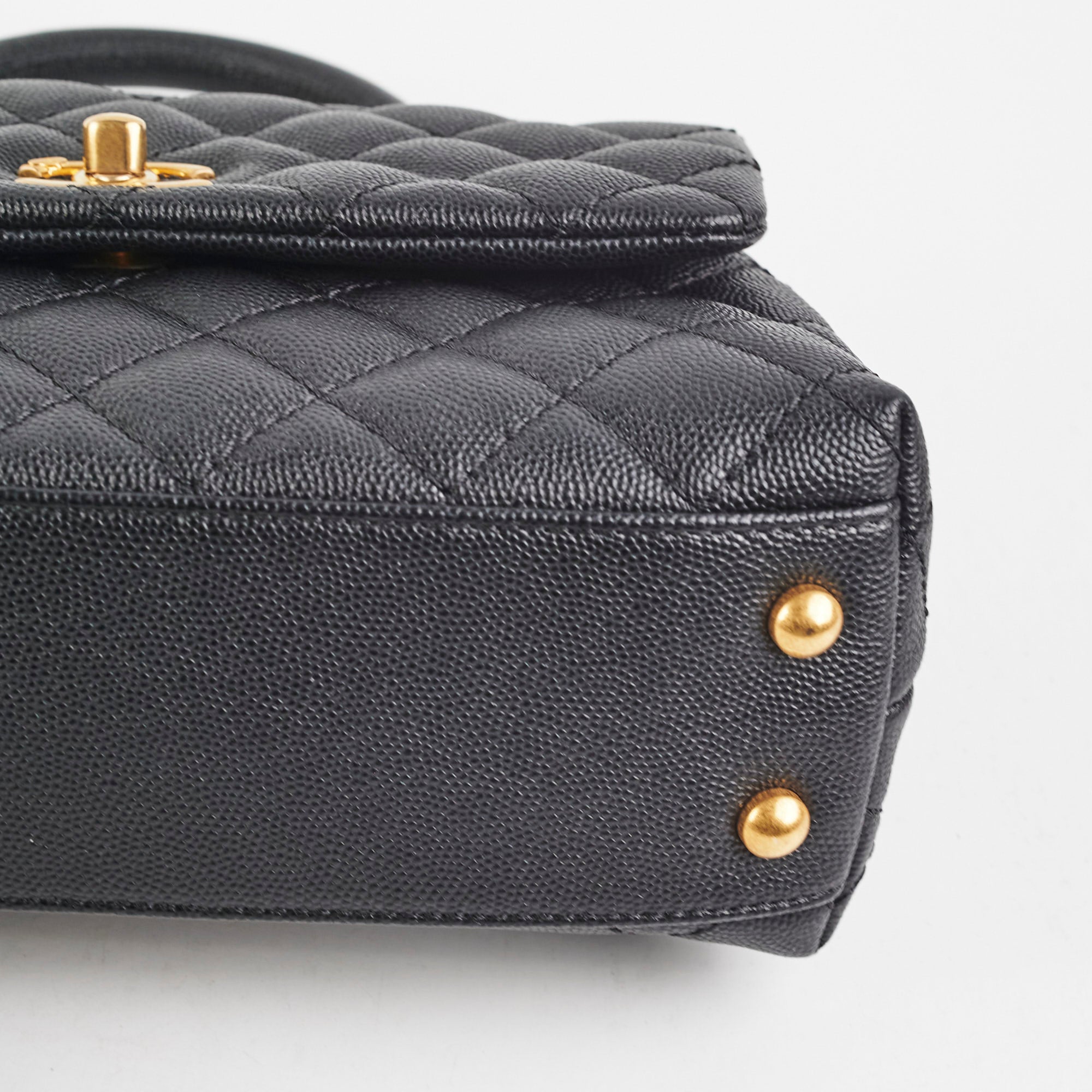 Chanel Small Coco Handle Bag in Black Caviar Leather - Luxury Crossbody Purse for Women, Perfect for Date Night & Evening Events