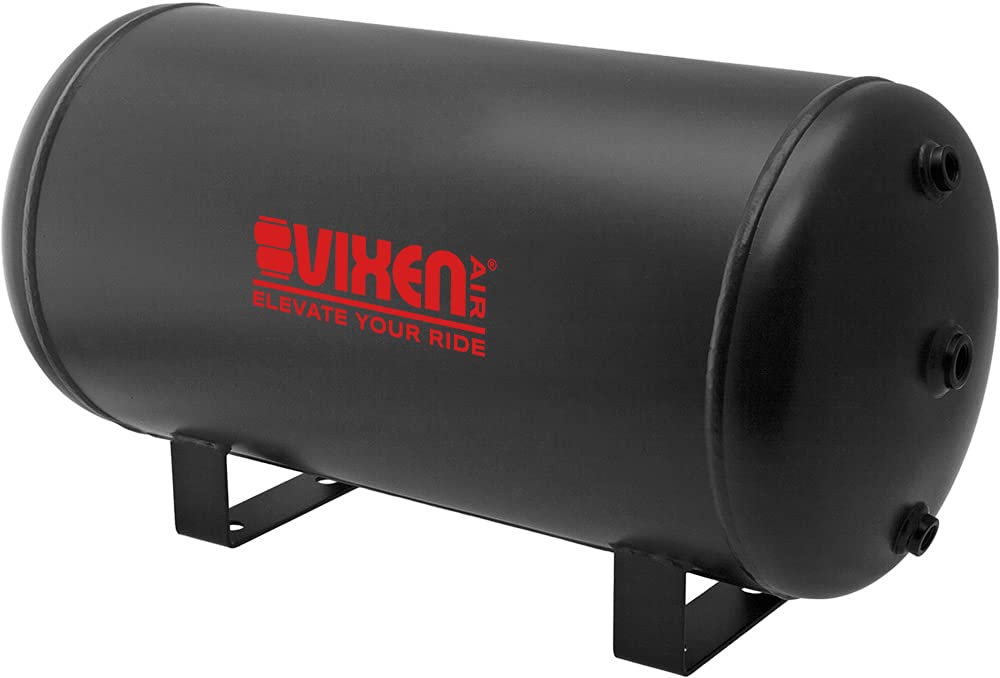 Vixen Air 6 Gallon (22 Liter) 9 Ports Heavy Duty Air Tank for Suspension, Air Ride & Train Horns - 200 PSI VXT6300 - Perfect for Truck, SUV & Off-Road Vehicle Air Systems