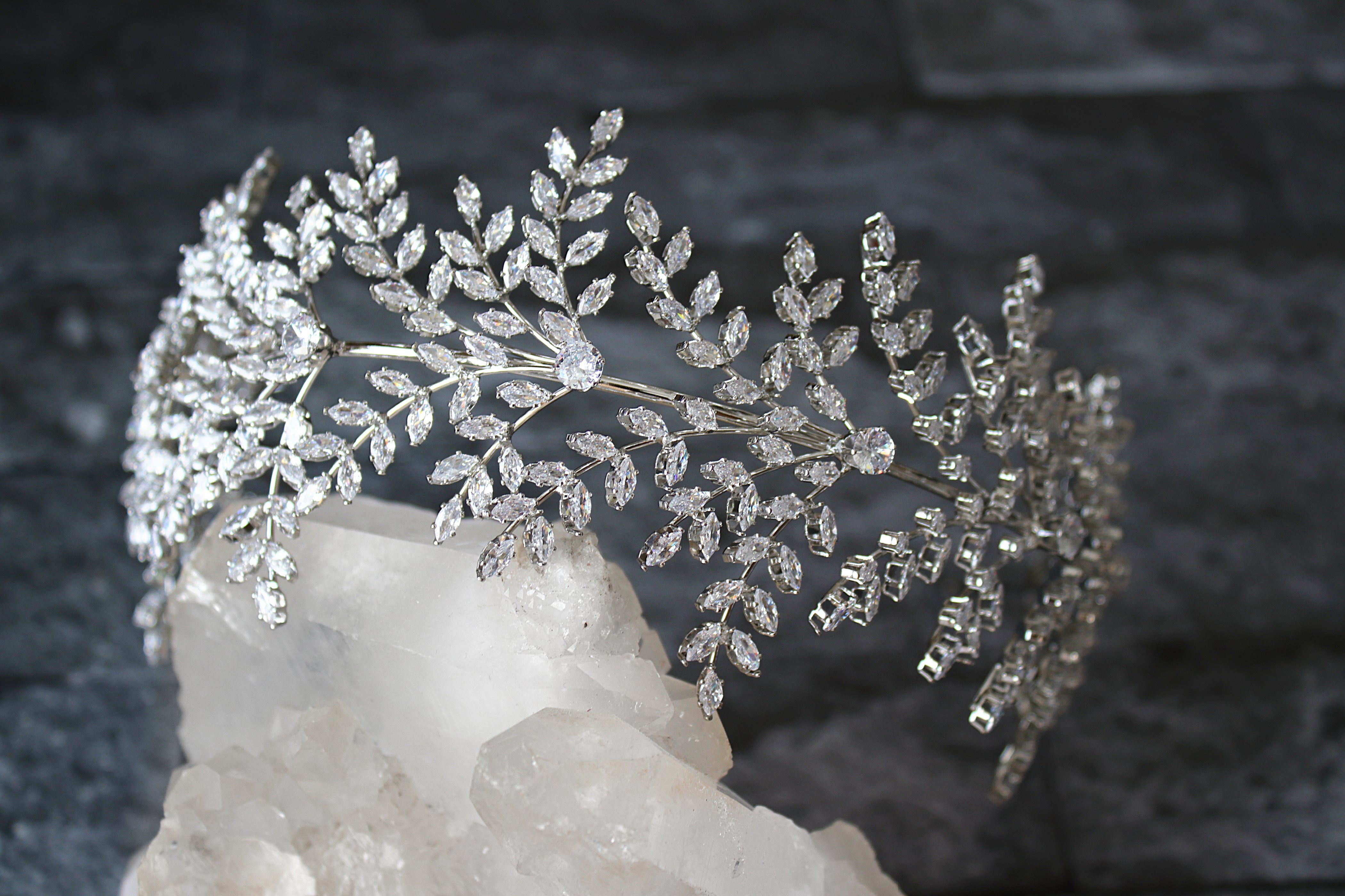 CELINE Simulated Diamond Headband - Elegant Rhinestone Hair Accessory for Women, Bridal Party, Prom & Special Occasions