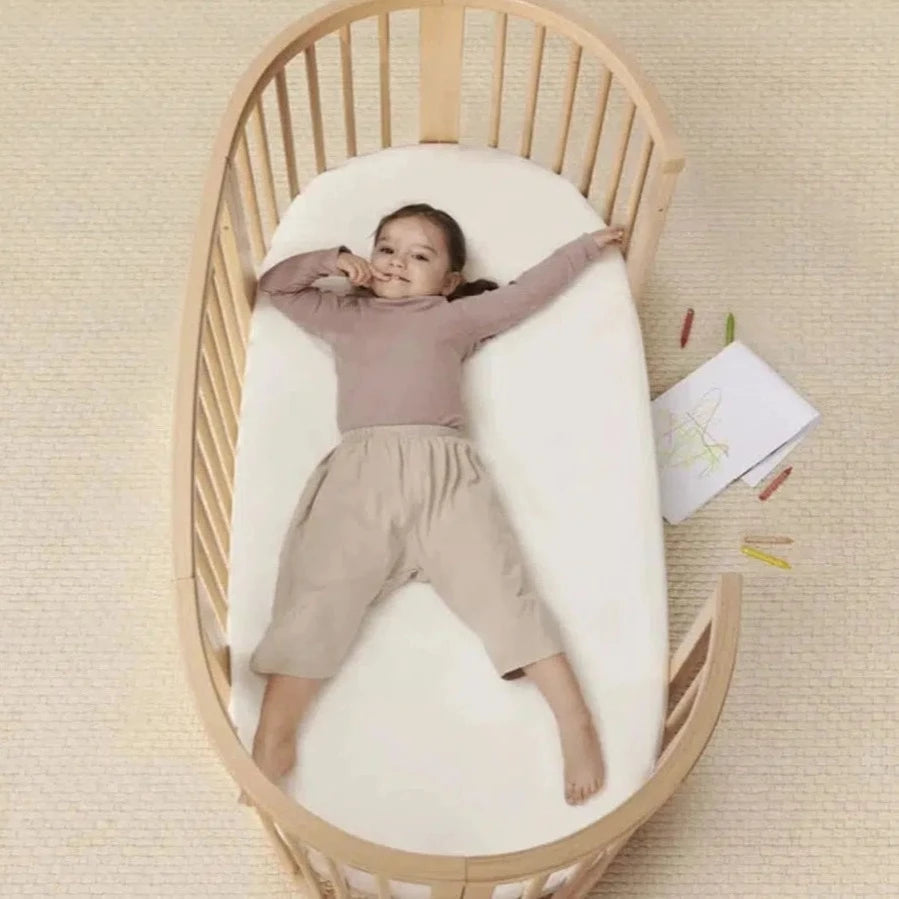 Stokke Sleepi Bed V3 Natural Wood Baby Crib - Convertible Toddler Bed for Nursery, Bedroom & Travel | Safe, Stylish & Space-Saving Design