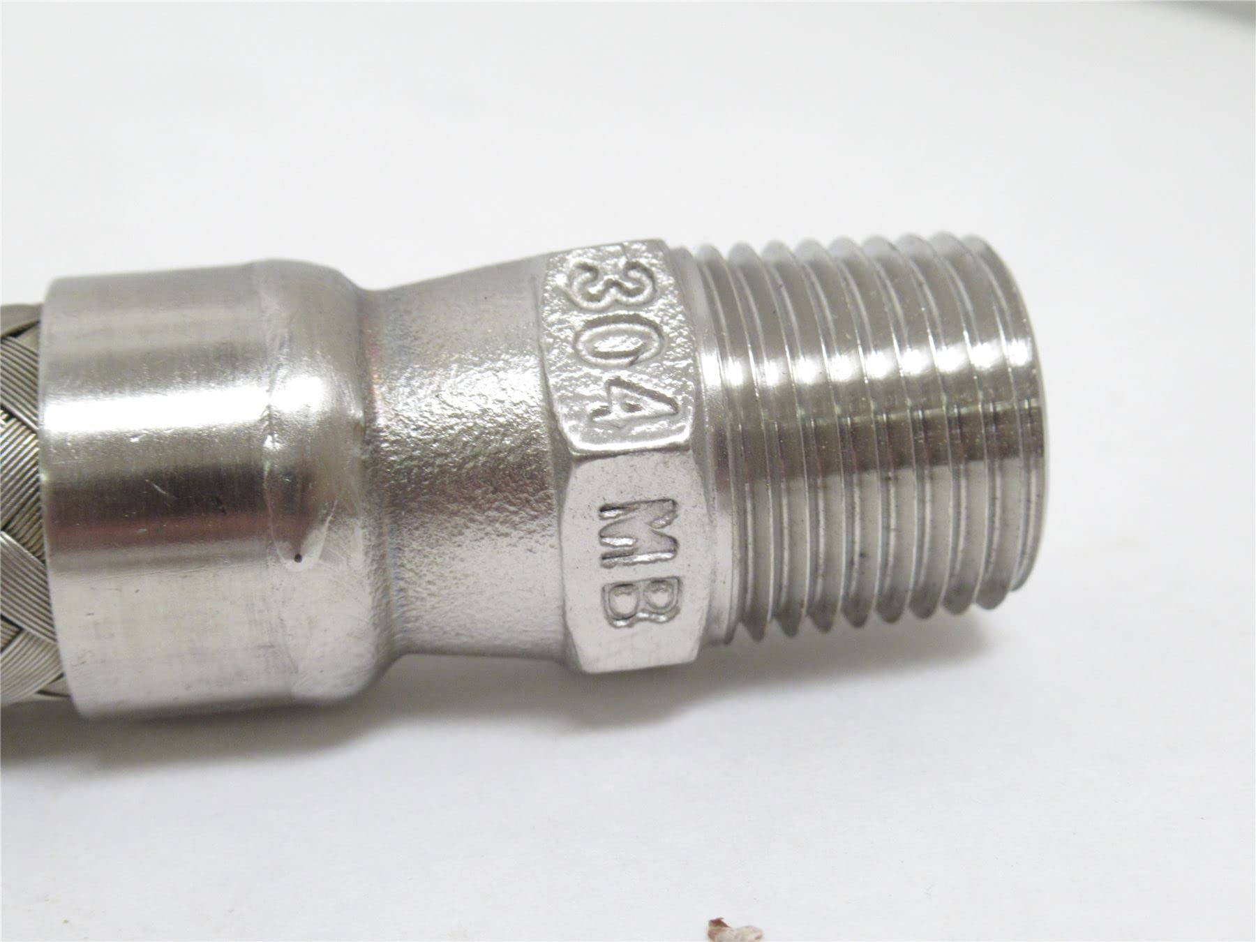 1/2 Inch Flexible Metal Hose - 36 Inch Length - Corrosion Resistant Stainless Steel for Plumbing, Gas Lines & Industrial Use
