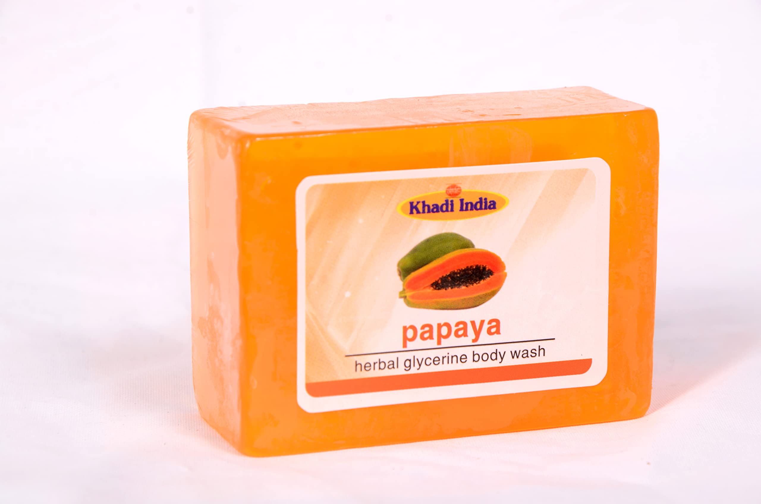 Shri Manav Herbal Papaya Glycerine Body Wash Soap - 125g (Pack of 3) | Natural Moisturizing Cleanser for All Skin Types | Gentle Daily Shower Gel for Dry, Sensitive & Normal Skin