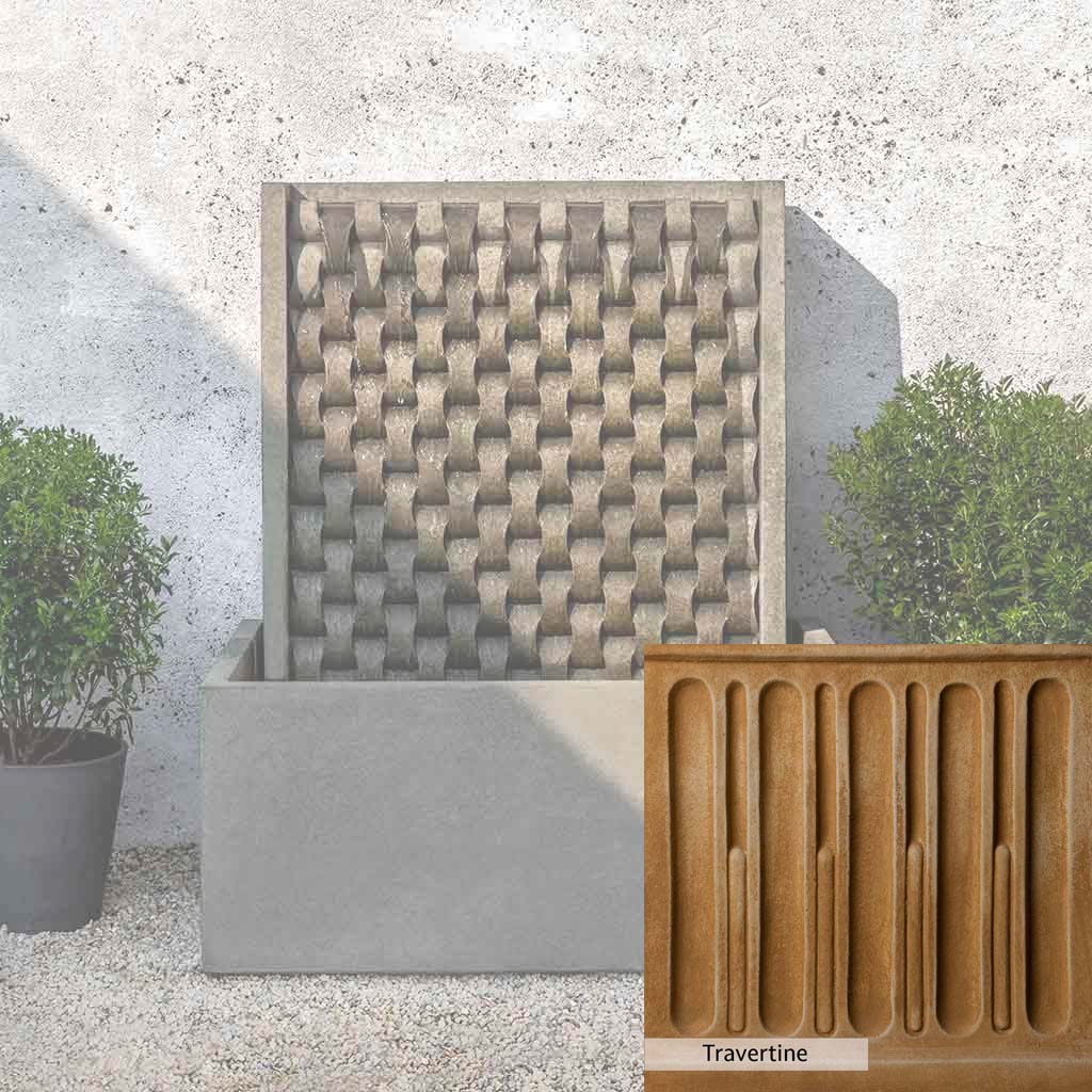 Campania International Large M Weave Outdoor Fountain - Elegant Garden Water Feature for Patio, Yard & Landscape Decor