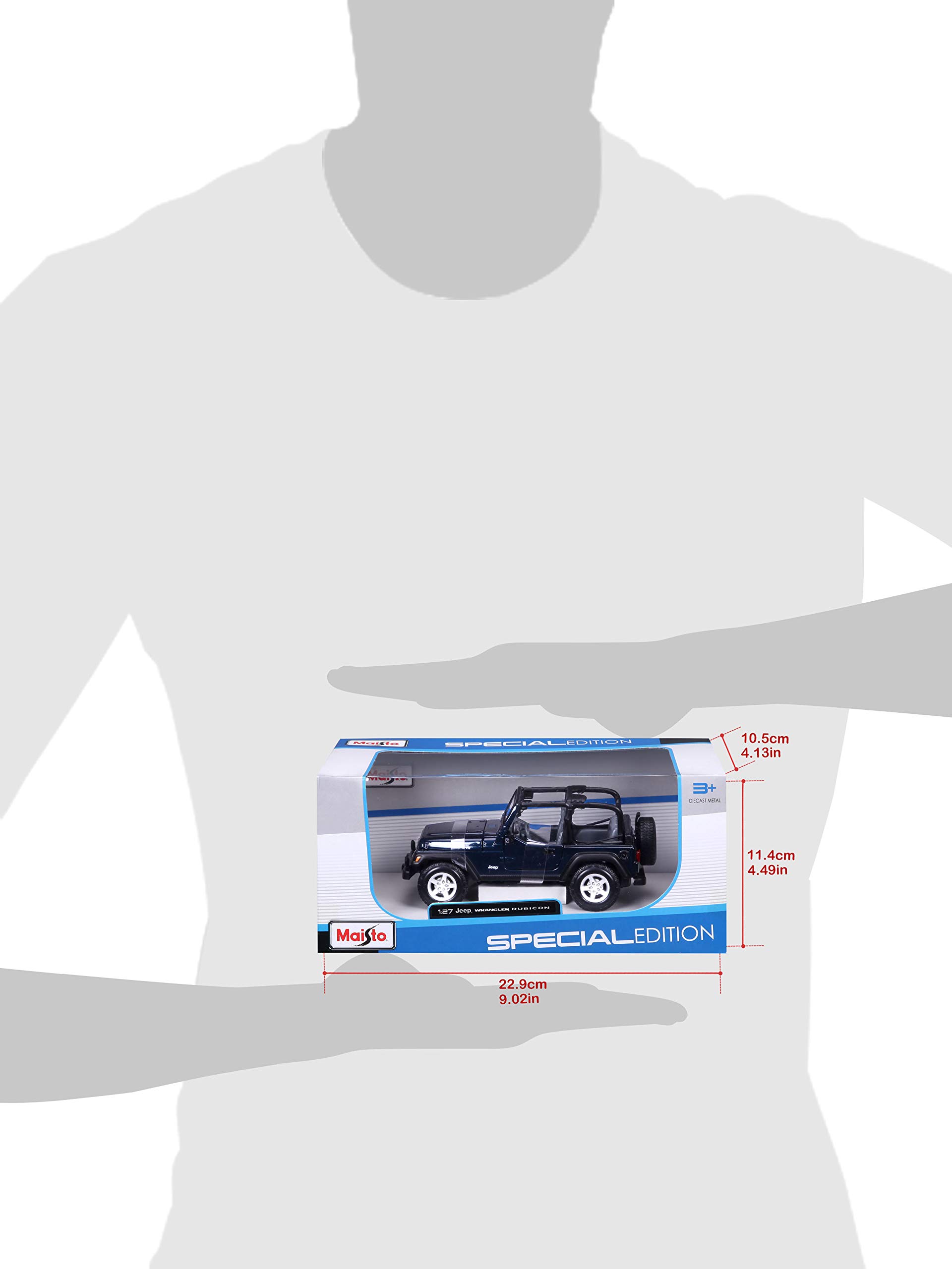 Maisto 1:27 Scale Jeep Wrangler Rubicon Diecast Model Car - Collectible Toy Vehicle for Adults & Kids (Colors May Vary) - Perfect for Display, Gifts, and Car Enthusiast Collections