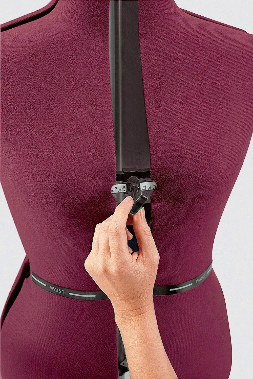 Adjustable Female Dress Form Mannequin with Sturdy Base - Perfect for Tailoring, Fashion Design & Home Sewing - Red